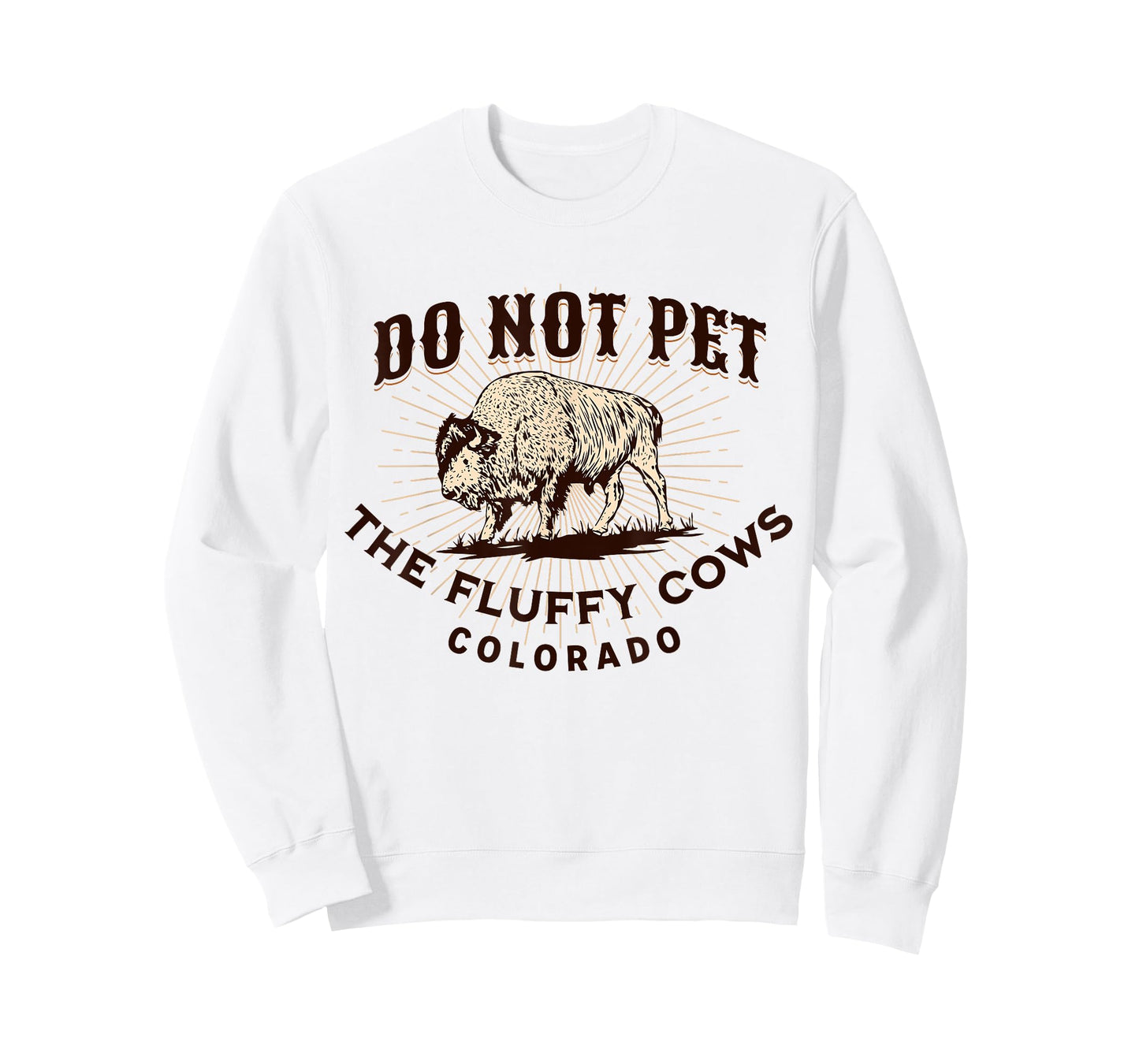 Colorado Do Not Pet the Fluffy Cows Funny Bison Souvenir T-Shirt