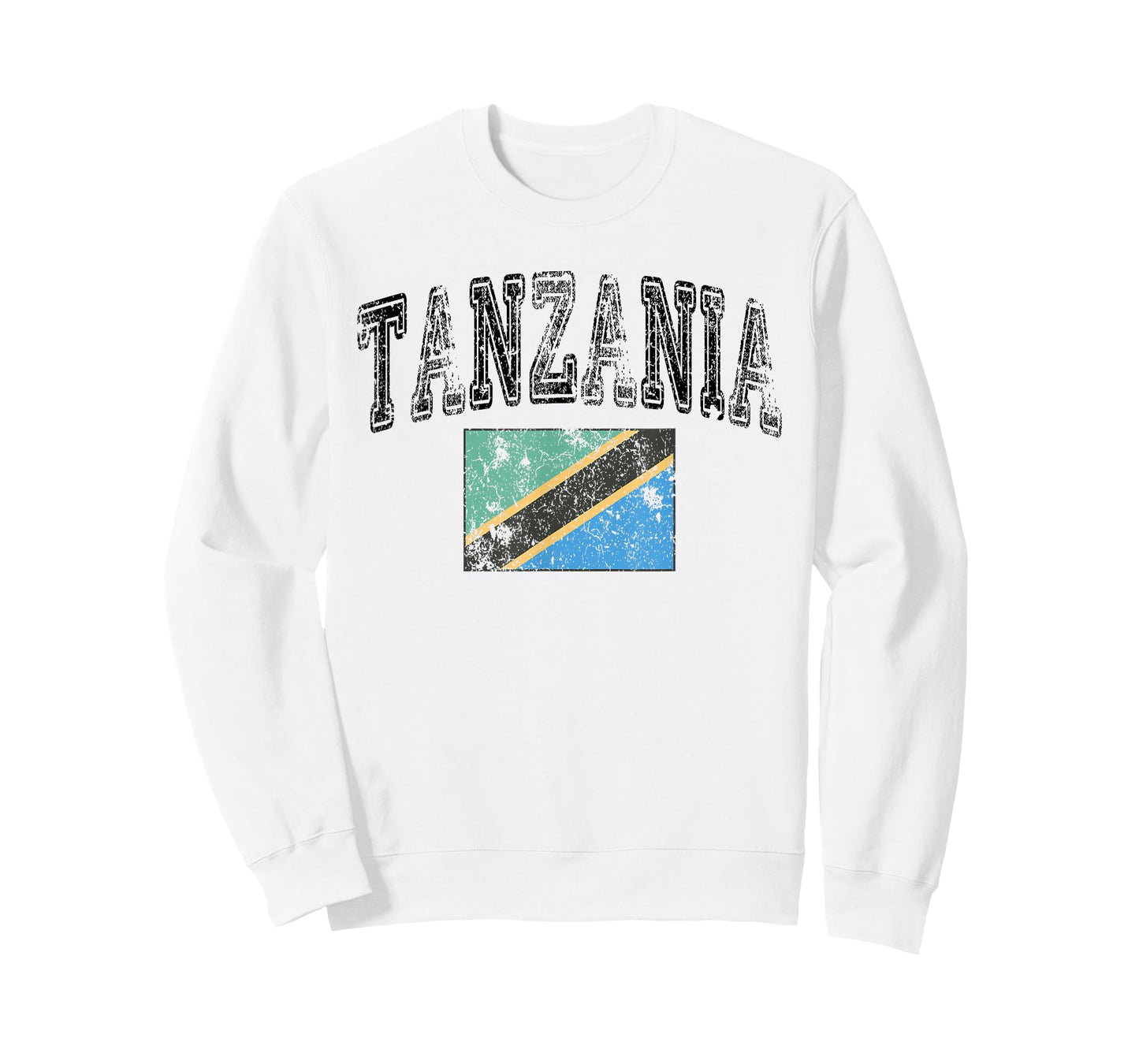 Vintage Retro Faded Tanzania Flag Tanzanian Pride T-Shirt
