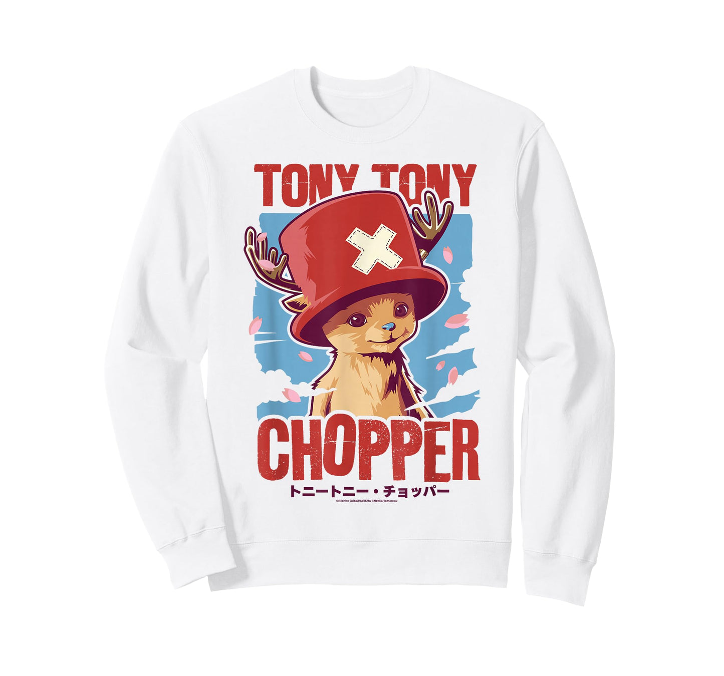 One Piece Tony Tony Chopper Distressed Kanji Poster T-Shirt
