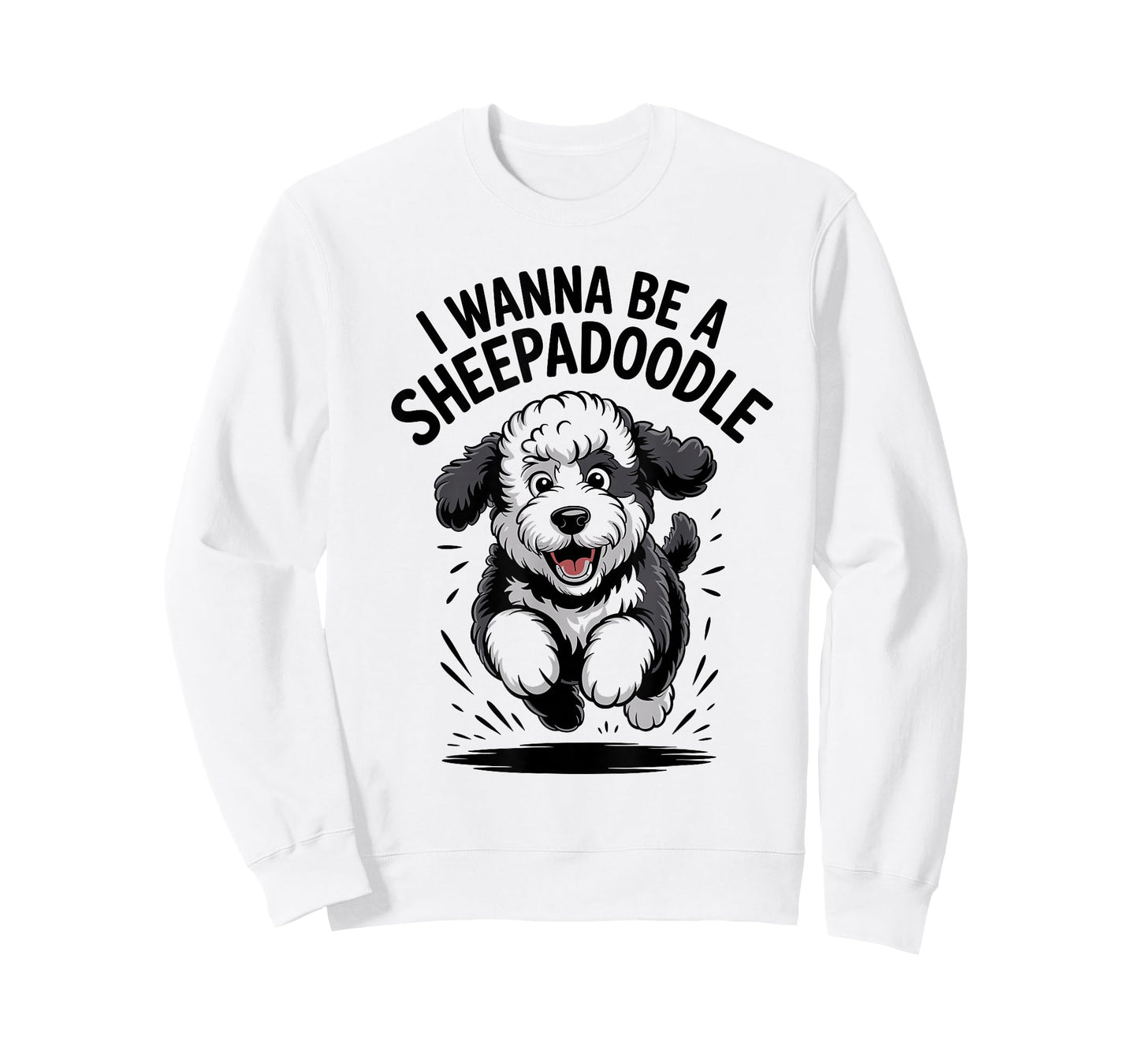 I Wanna Be A Sheepadoodle Funny Poodle Cross Mix Dog Breed T-Shirt