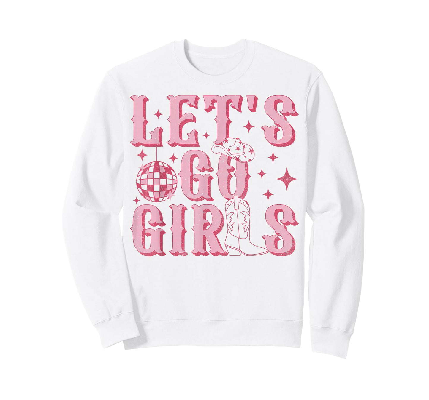 Let's Go Girls Western Cowgirl Boots Hat Bachelorette Party T-Shirt