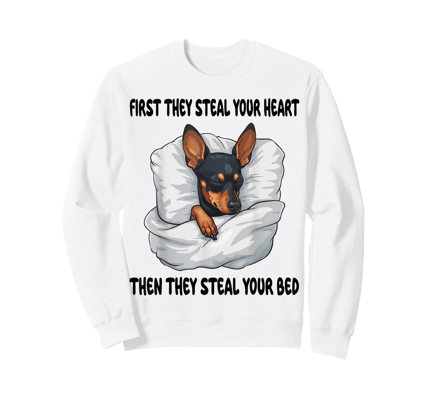 Miniature Pinscher Sleeping Pajamas Nightgown T-Shirt