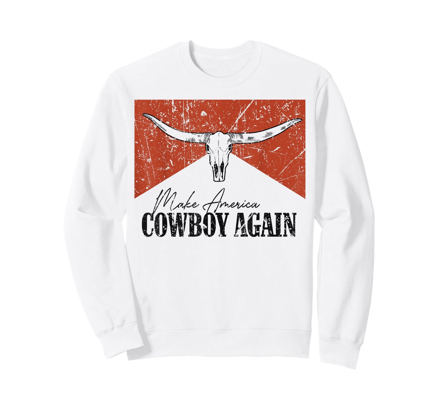 Vintage Bull Skull Makes America A Cowboy Again Country T-Shirt