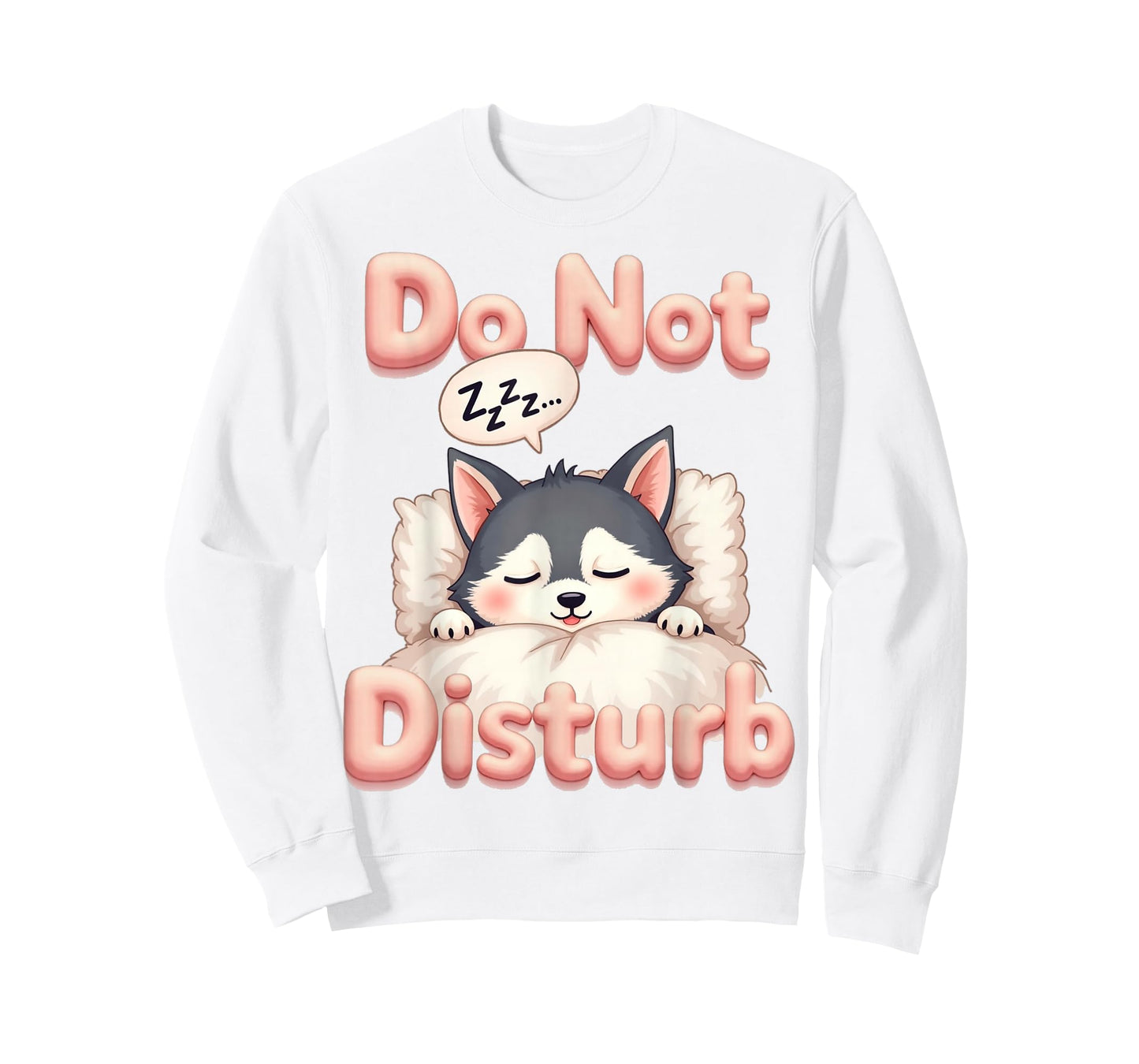 Do Not Disturb Siberian Husky Dog Funny Pajamas T-Shirt