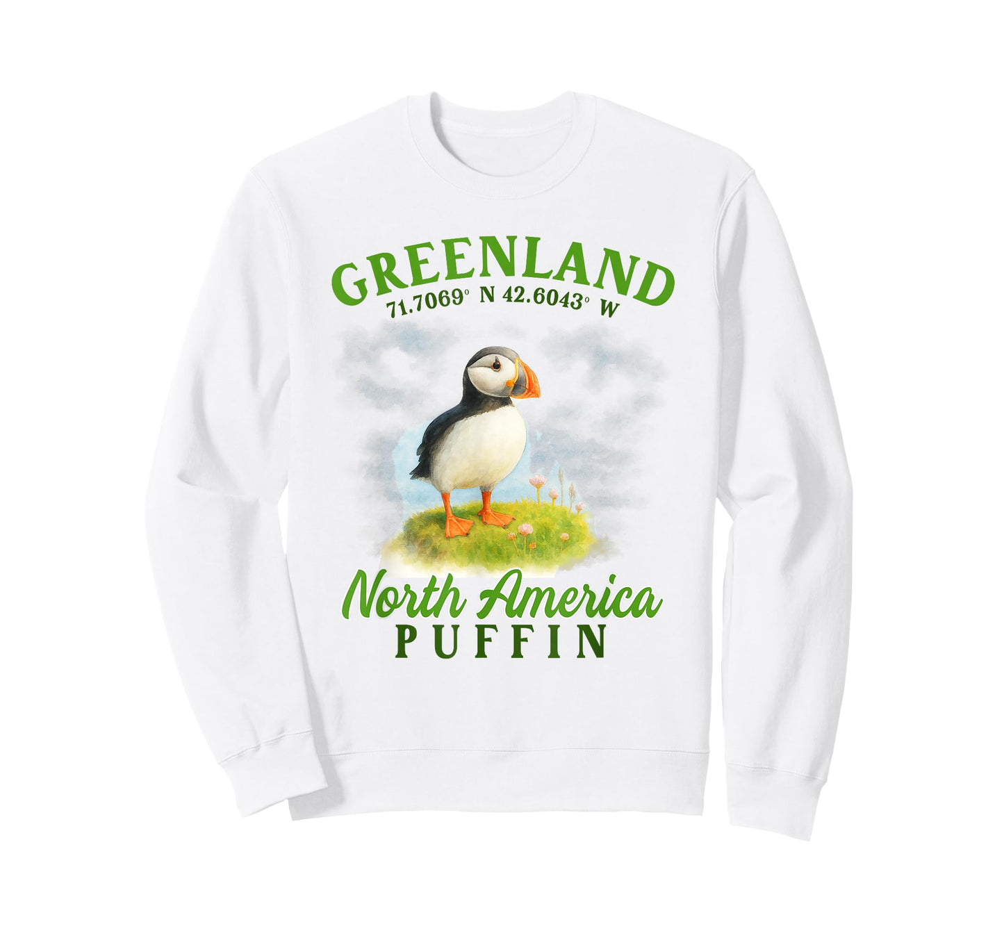Greenland Travel Souvenir Puffin Arctic Bird Greenlandic T-Shirt