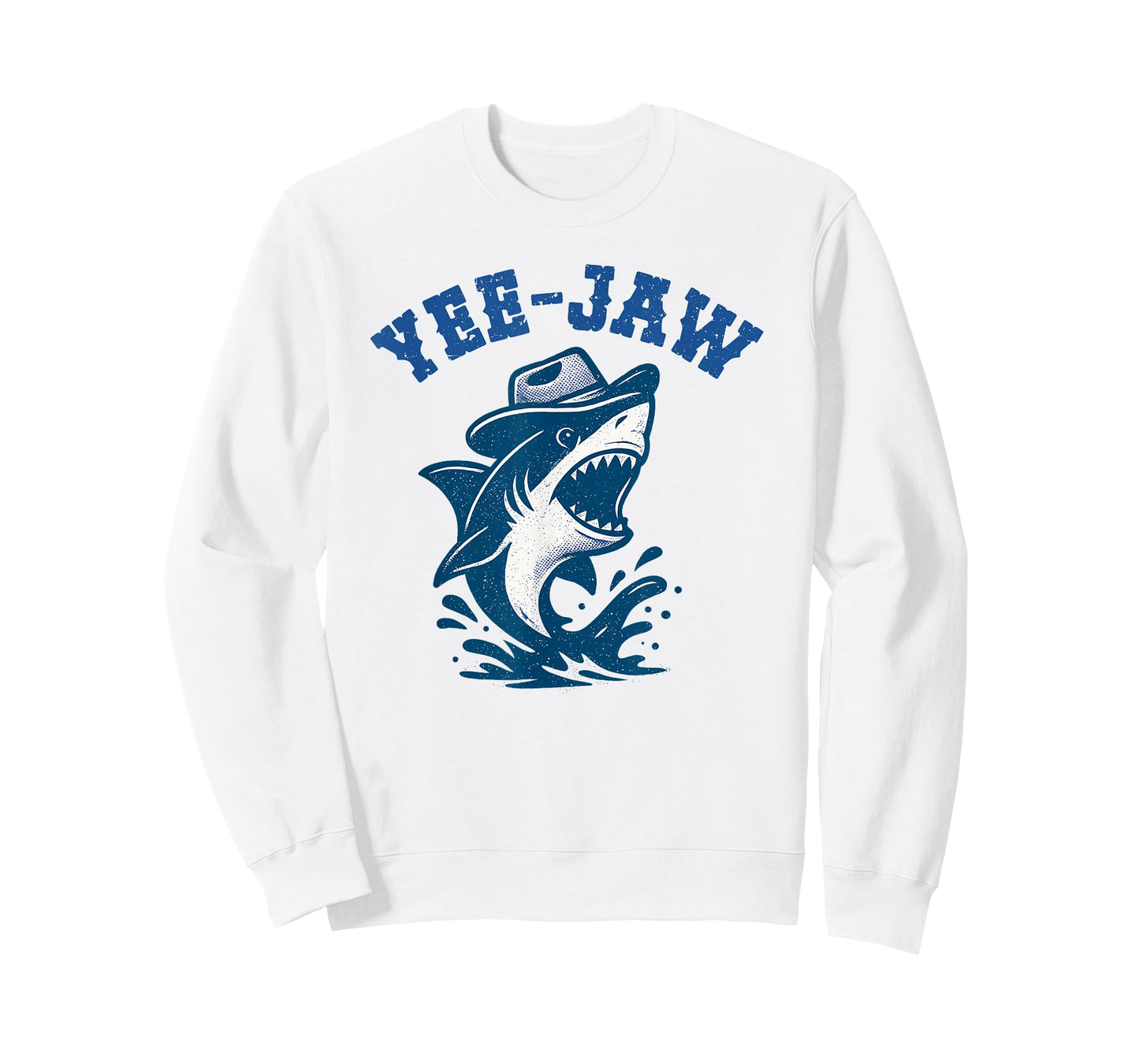 Yee-Jaw Shark Funny Cowboy Shark Humor Western Country Vibes T-Shirt