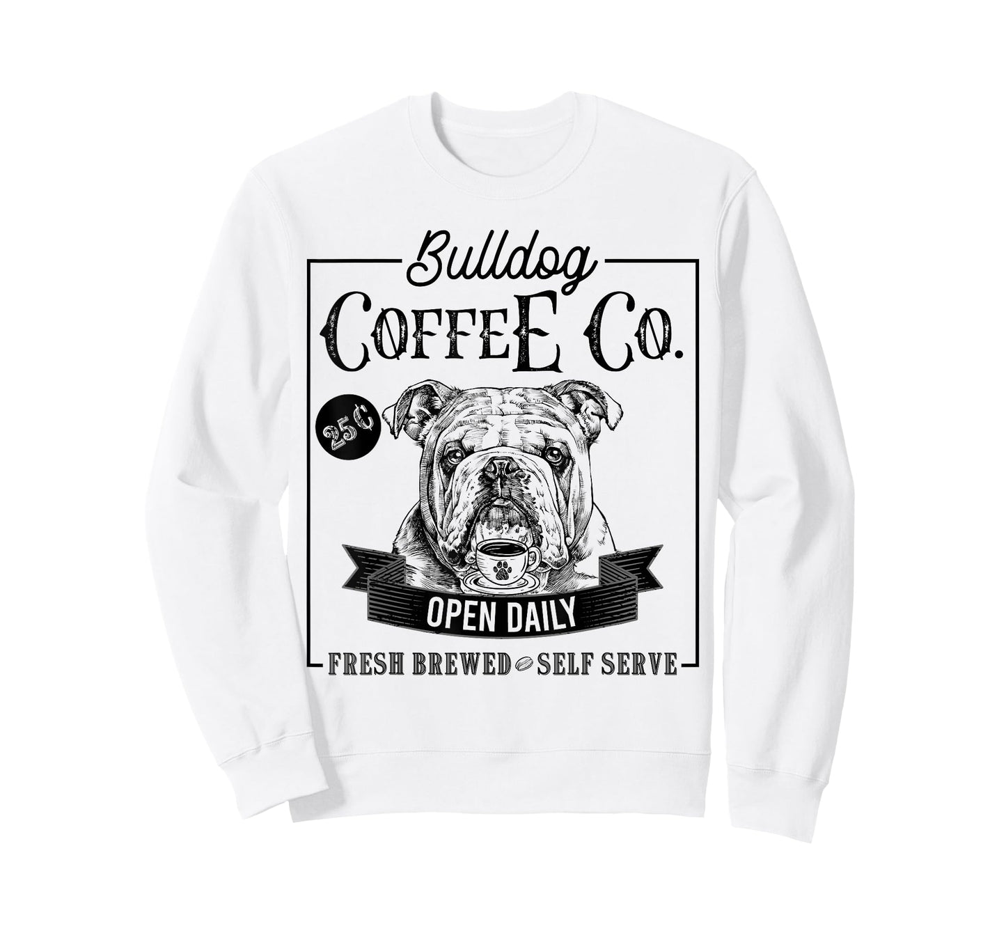 Retro English Bulldog Coffee Funny Dog Mom Coffee Lover T-Shirt
