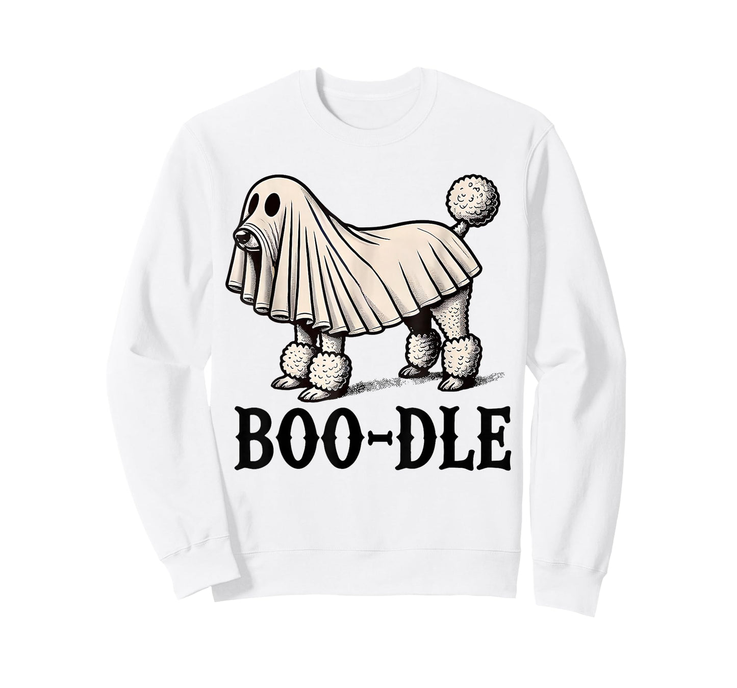 Funny Halloween Ghost Dog Poodle Boo-dle Dog Lover T-Shirt