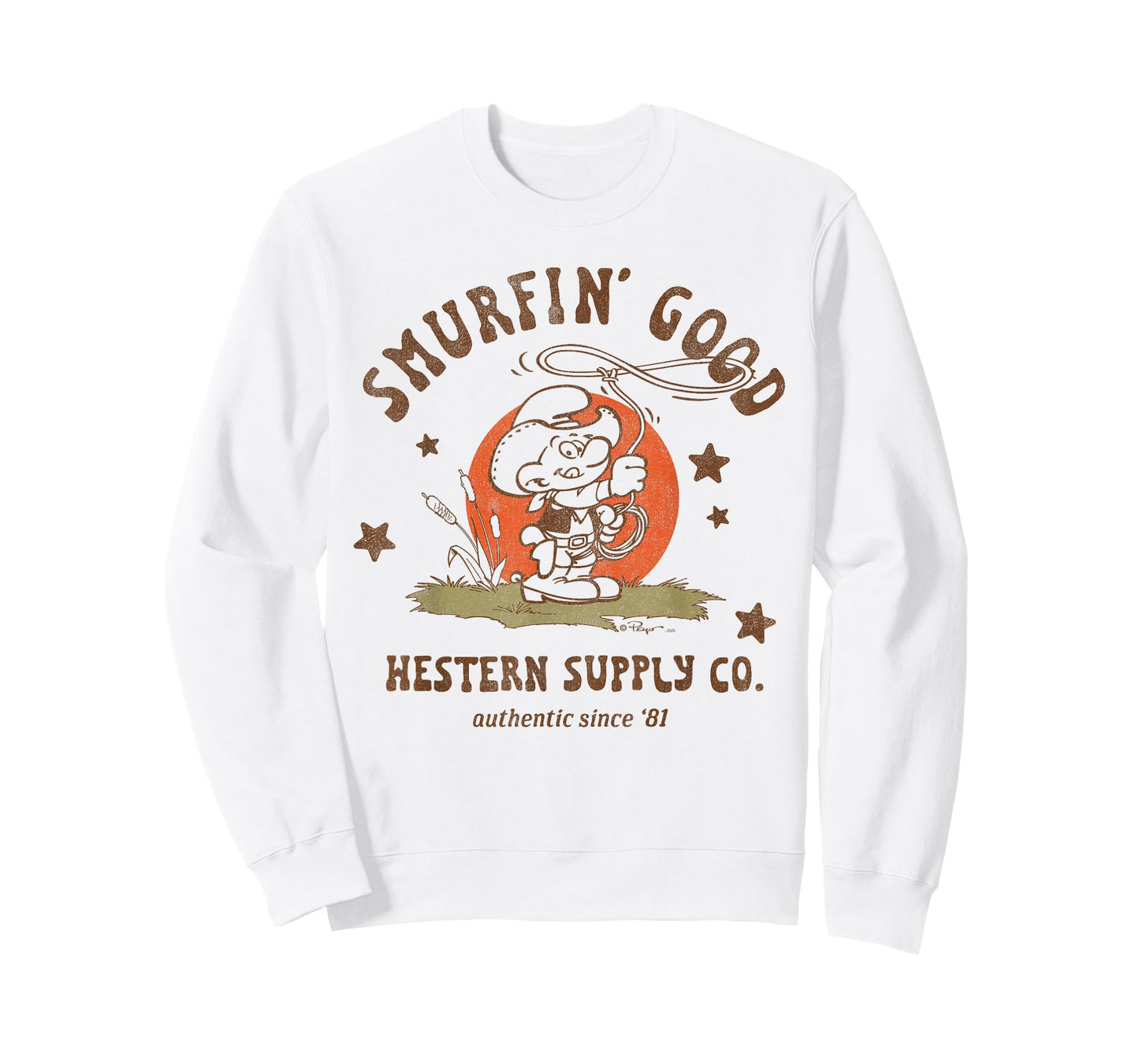 The Smurfs Smurfin' Good Western Supply Co Cartoon T-Shirt