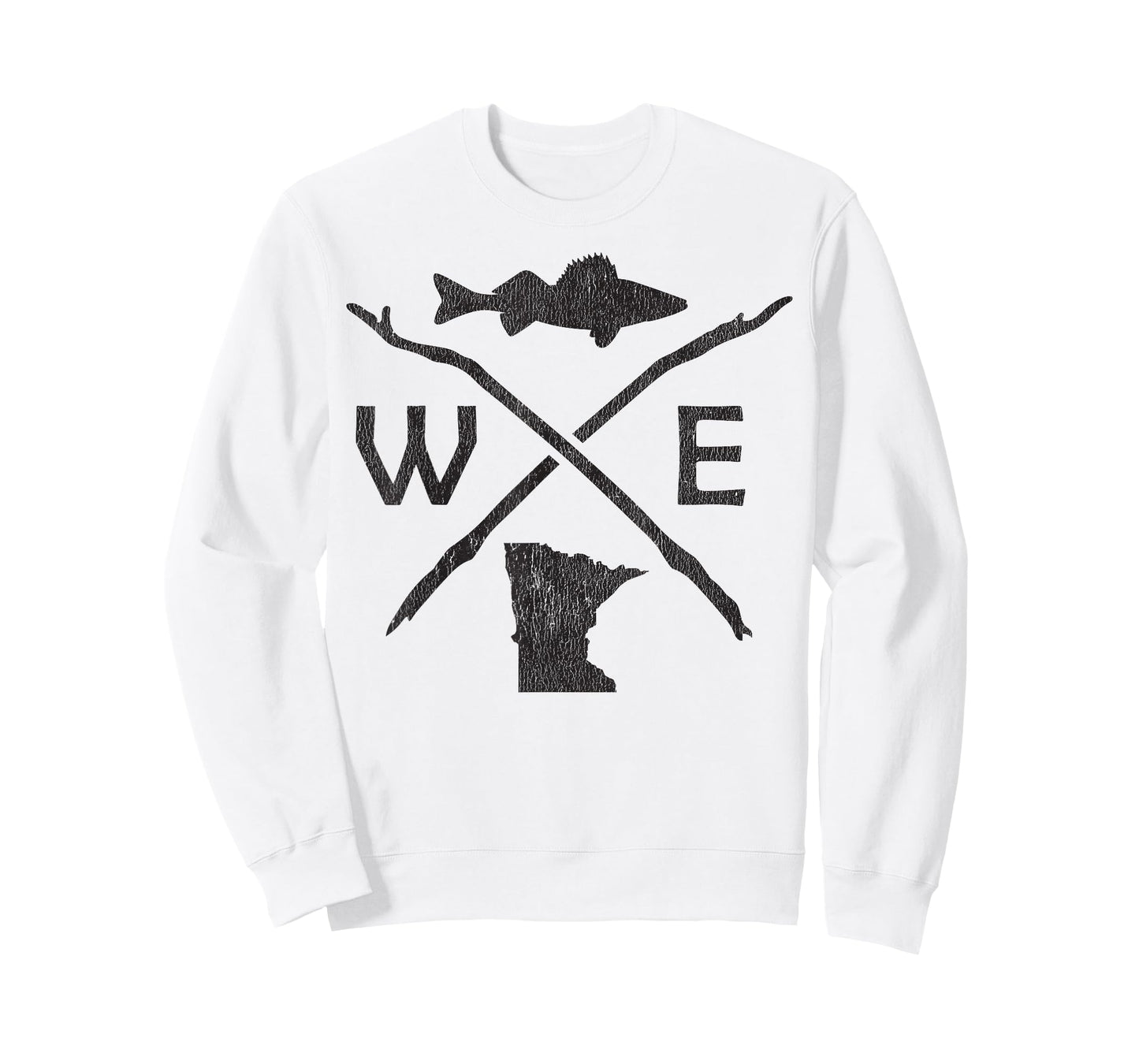 Walleye Fishing - Minnesota Walleye Fishing Compass T-Shirt