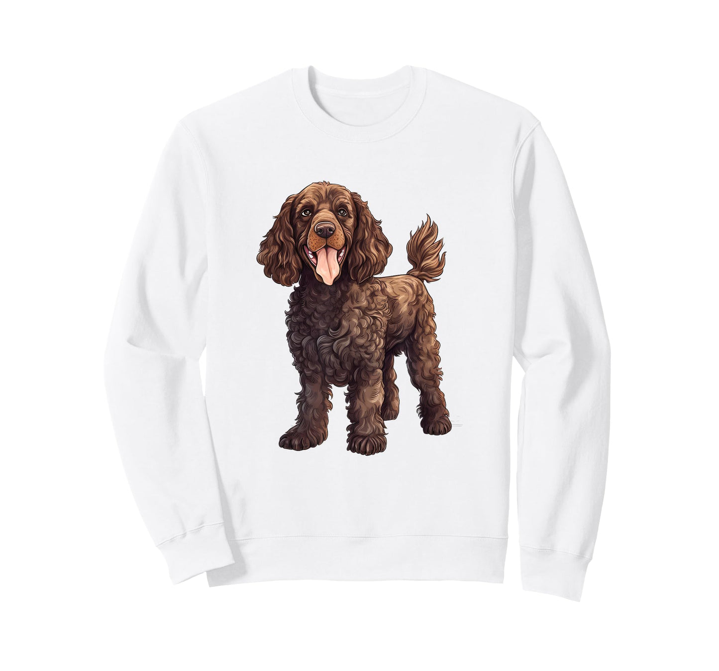 Adorable Brown Spaniel Illustration Design T-Shirt