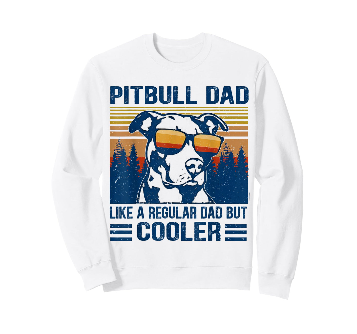 Vintage Pitbull Dad Like A Regular Dad But Cooler Funny Gift T-Shirt