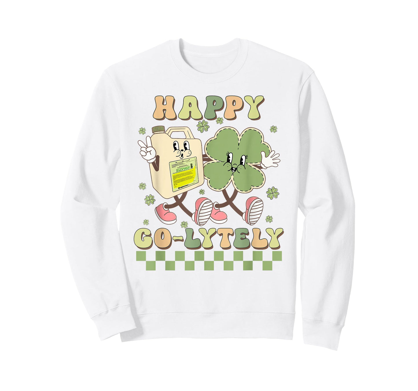 Cute Shamrock Happy Go-Lytely Funny GI Nurse St Patricks Day T-Shirt