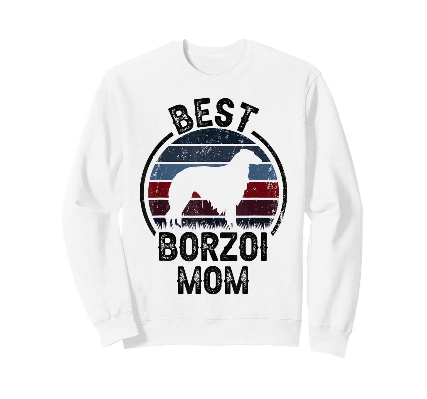 Best Dog Mother Mom - Vintage Borzoi T-Shirt
