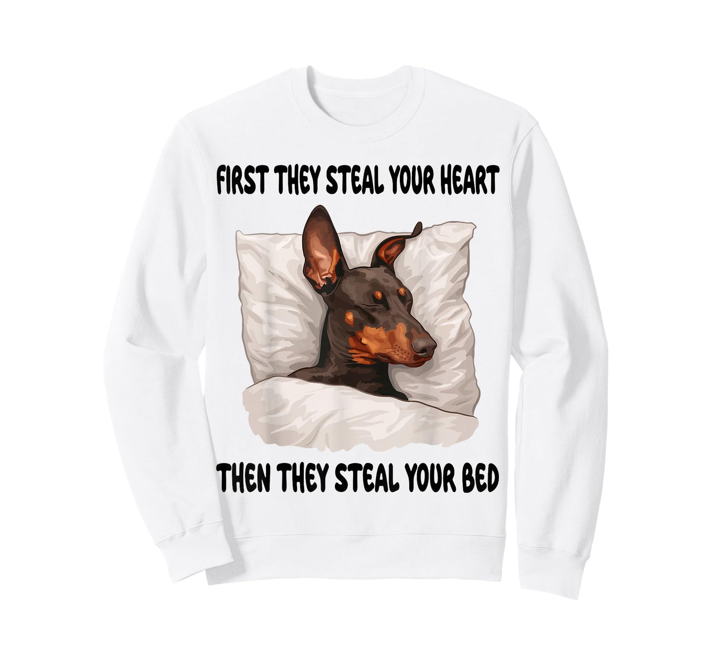 Doberman Pinscher Sleeping Pajamas Nightgown T-Shirt