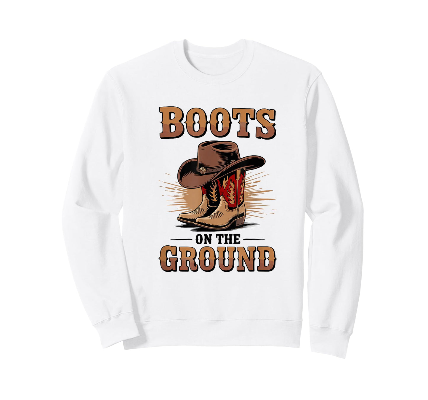 Boots On The Ground Cowboy Boots Western Country Style T-Shirt