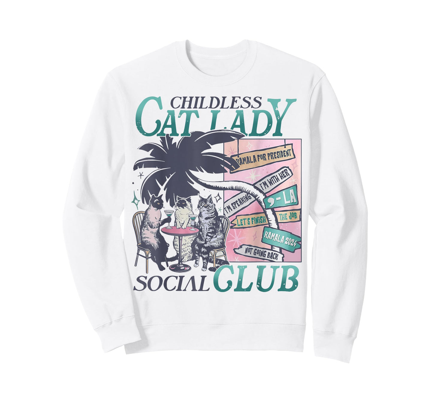 Childless Cat Lady Social Club Democrat T-Shirt