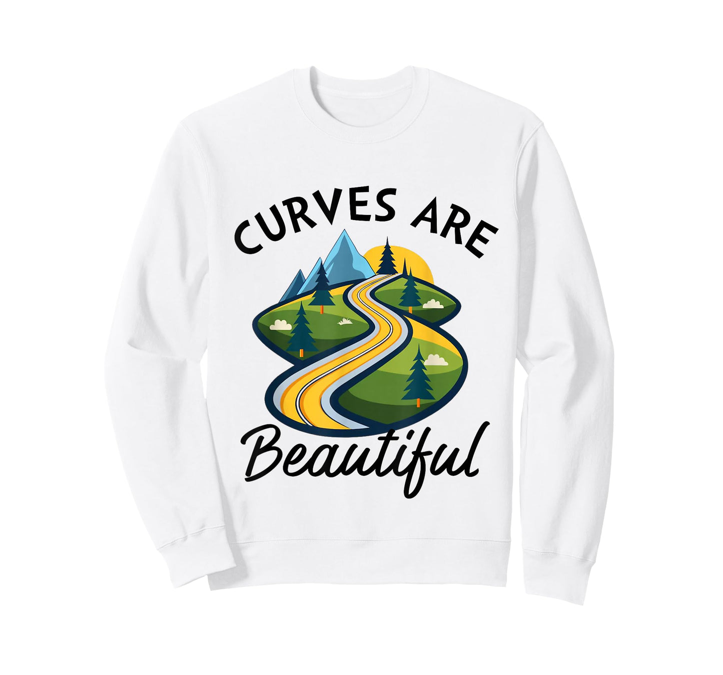 Curves are Beautiful Road Trip Outdoors Summer Girls Weekend T-Shirt