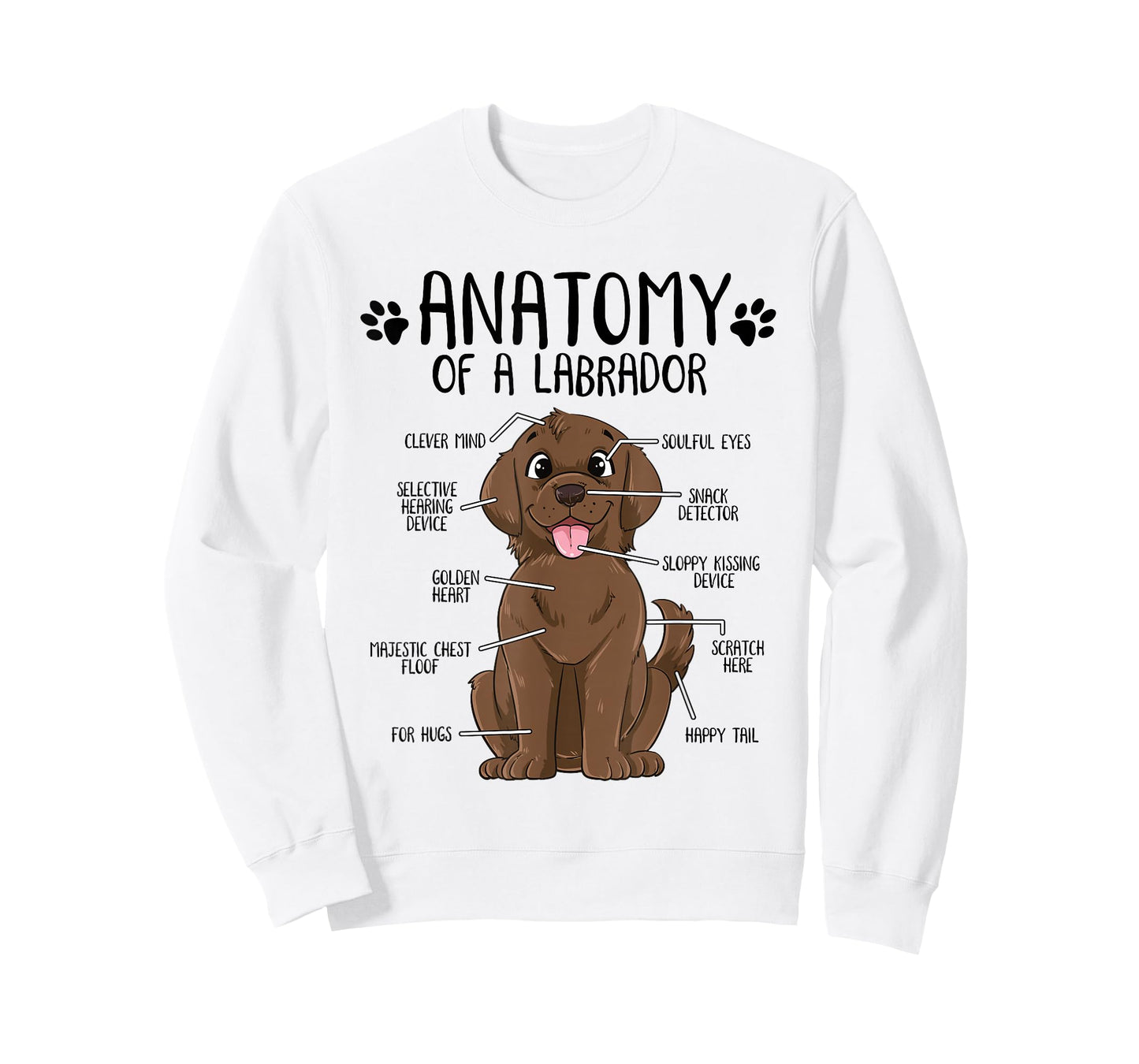 Funny Anatomy Labrador Retriever Chocolate Lab Dog Owner T-Shirt