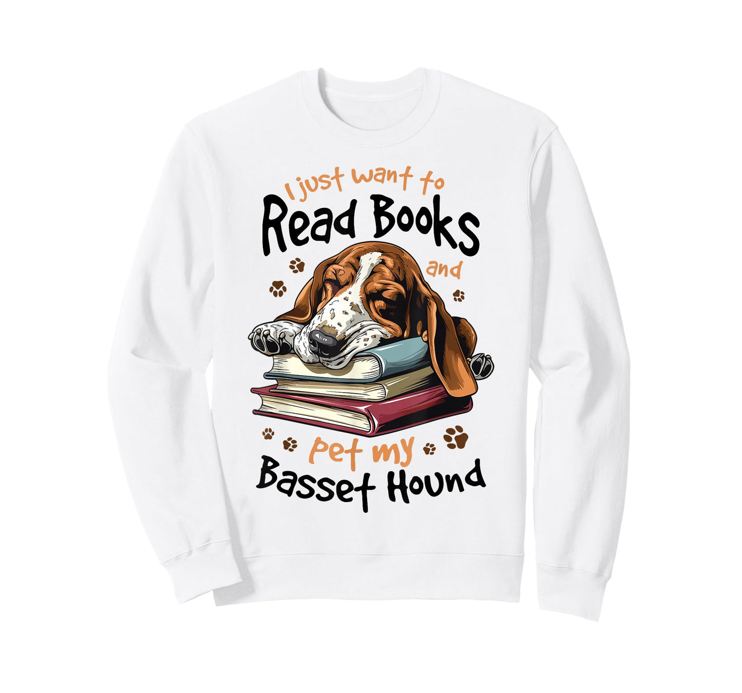 Basset Hound Dog Breed I Just Want to Read Books and pet My T-Shirt