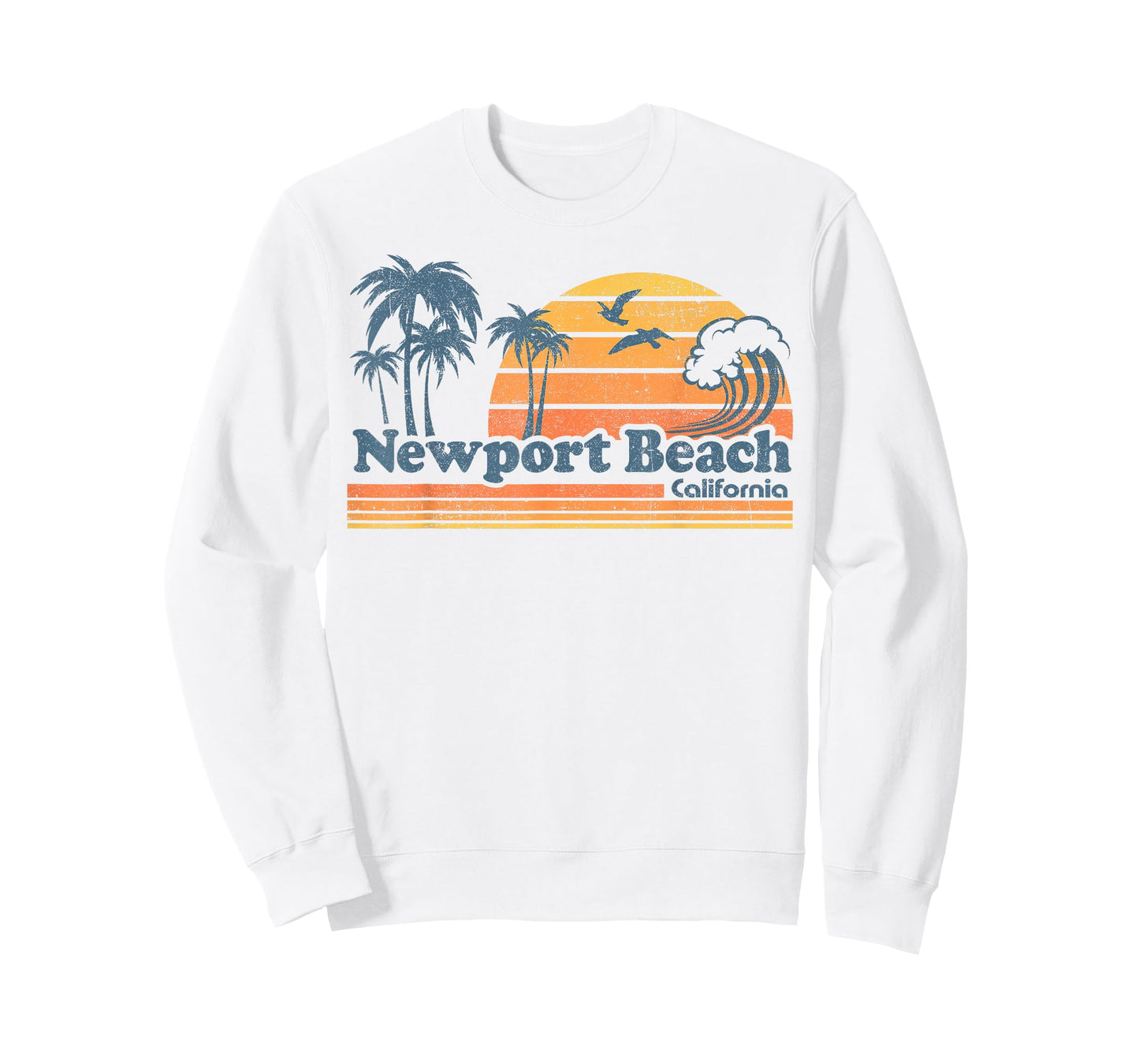 Newport Beach California Vacation Cute Vintage Cali Retro T-Shirt