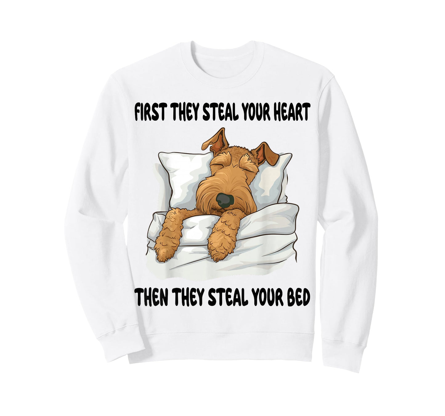 Airedale Terrier Sleeping Pajamas Nightgown T-Shirt