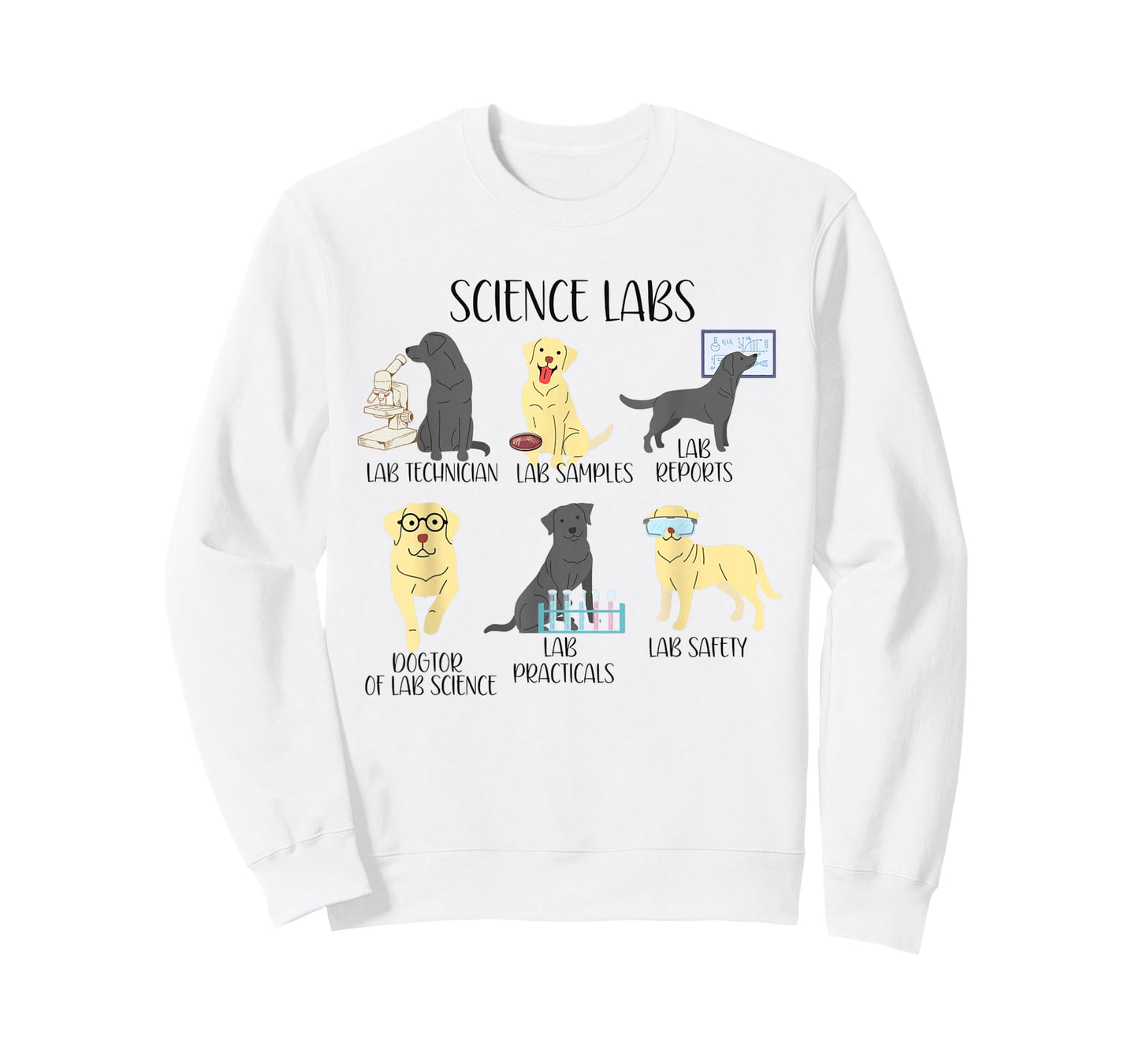 Science Labs Funny Dogs Labrador Retriever Science Teacher T-Shirt