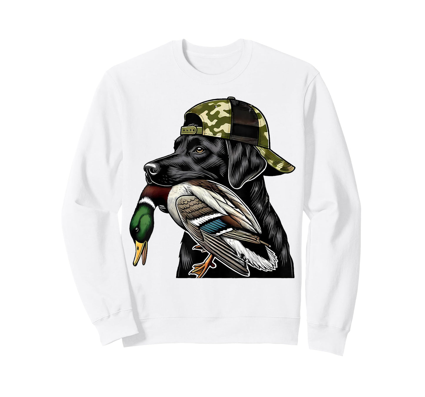 Labrador Hunting Dog with Duck Hello Hunting Season T-Shirt