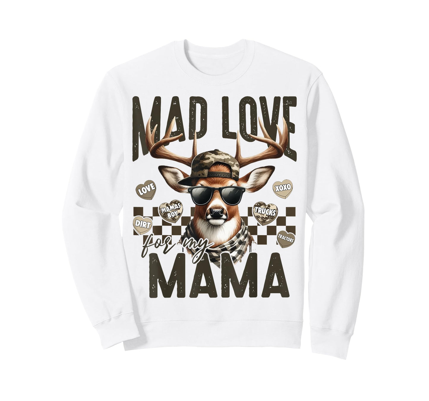 Camo Mad Retro Love For My Mama Deer Hunting Mother's Day T-Shirt