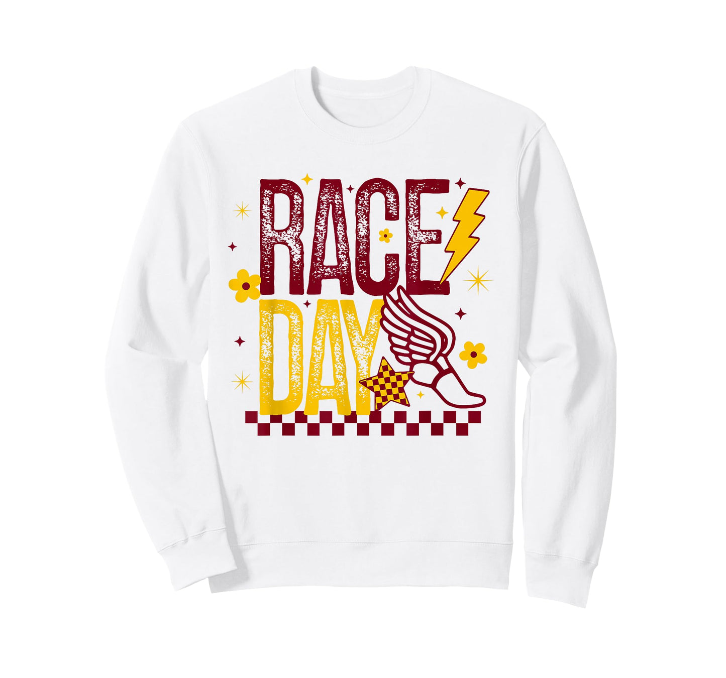 Cross Country Race Day Runner Track and Field Maroon & Gold T-Shirt