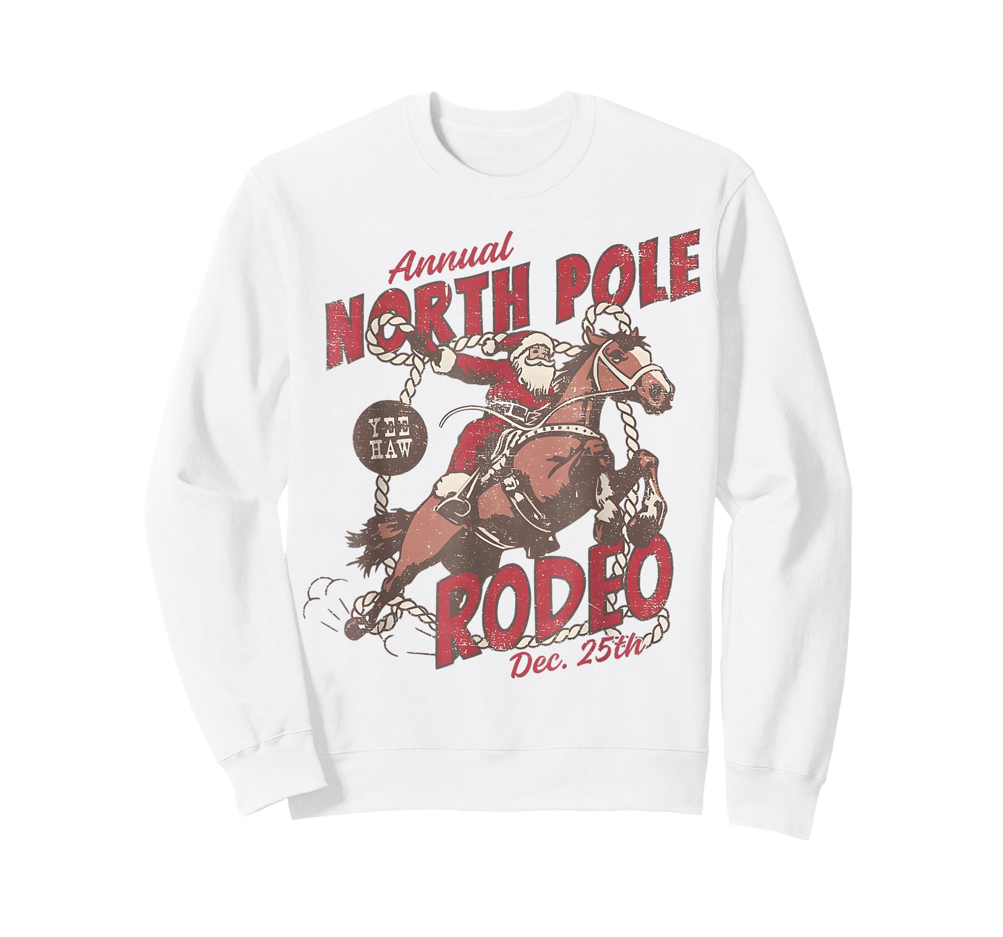 Annual North Pole Rodeo Cowboy Santa Howdy Christmas T-Shirt
