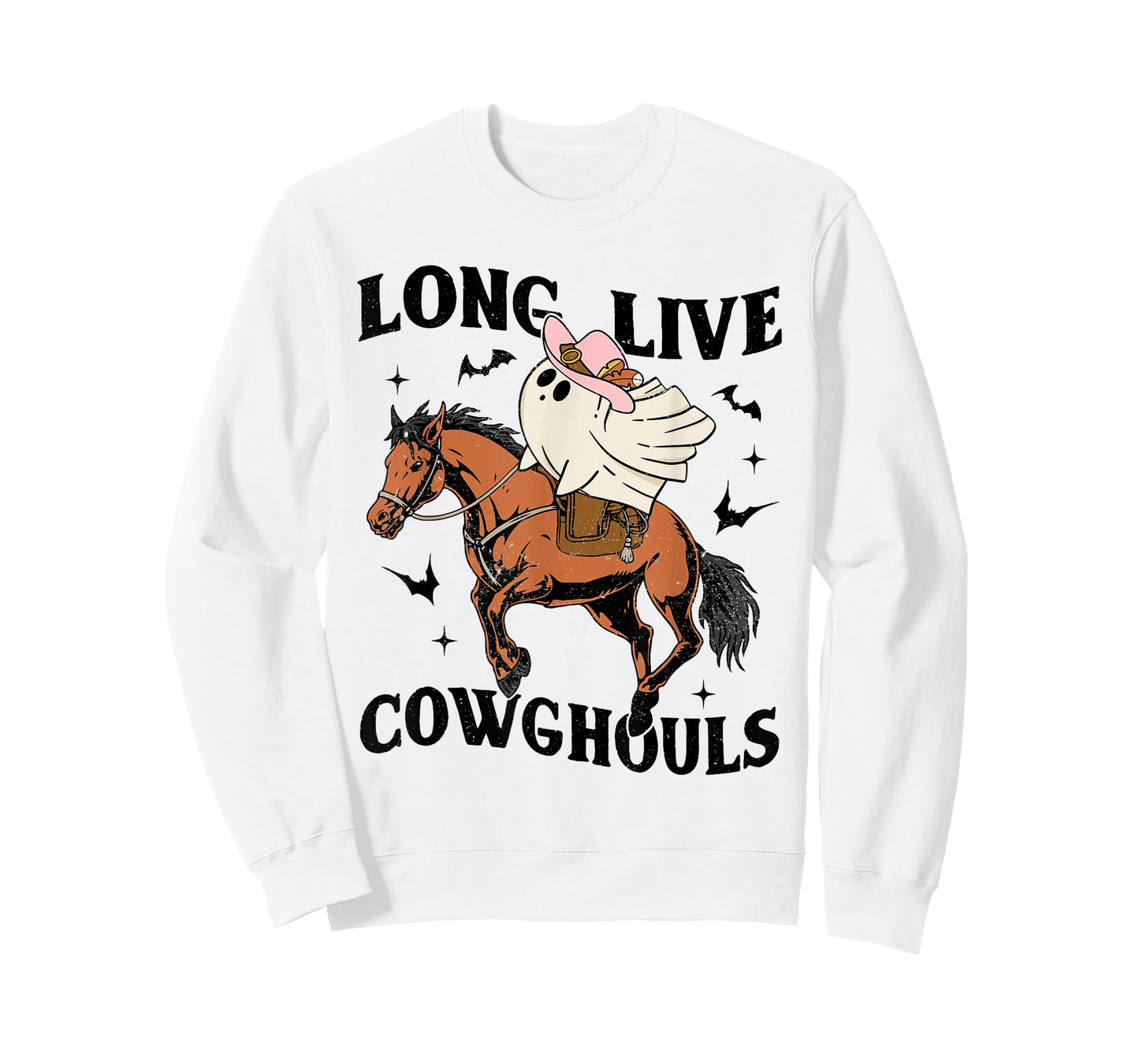 Long Live Cowghouls Halloween Cowboy Ghost Riding Horse T-Shirt