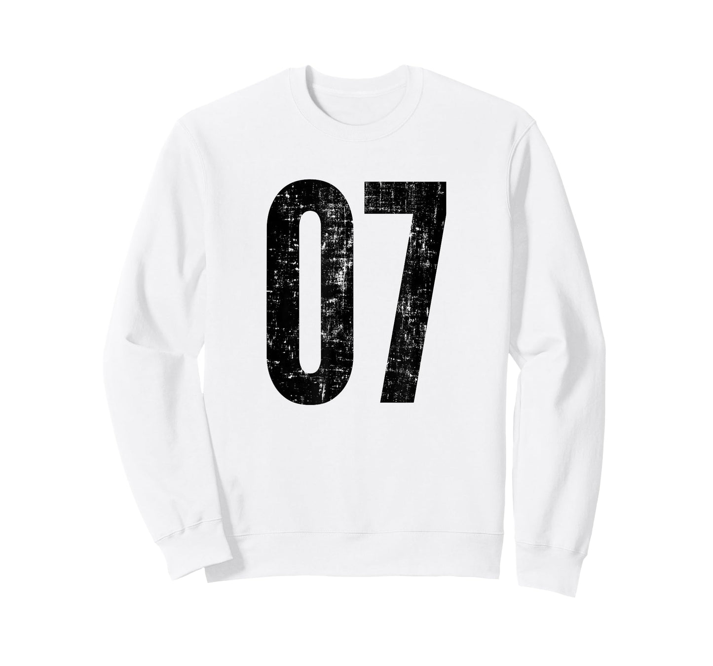 Number 07 Distressed Vintage Sport Team Practice Training T-Shirt