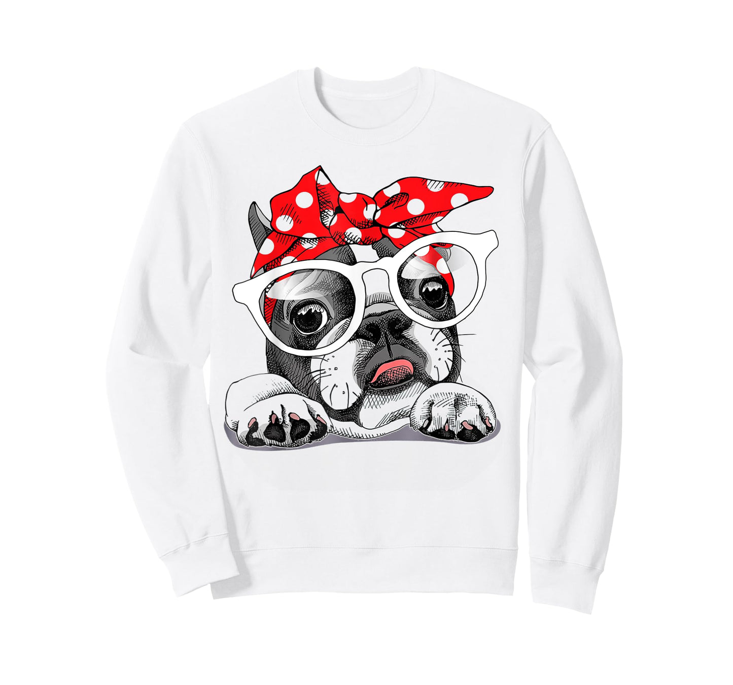 Cute French Bulldog Colorful Headband and Glasses T-Shirt