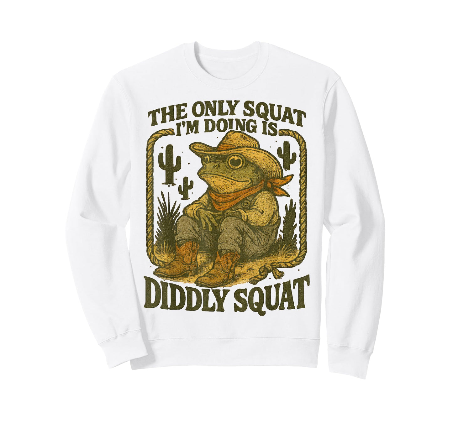 The Only Squad I'm Doing is Diddly Squad Funny Western Frog T-Shirt