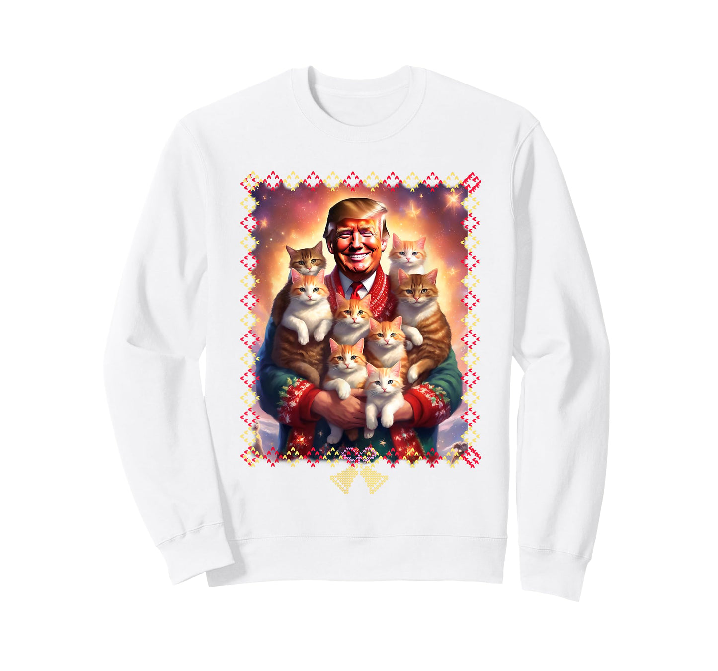 Funny Cat Lover Christmas Sweater Trump Christmas T-Shirt for Men Women