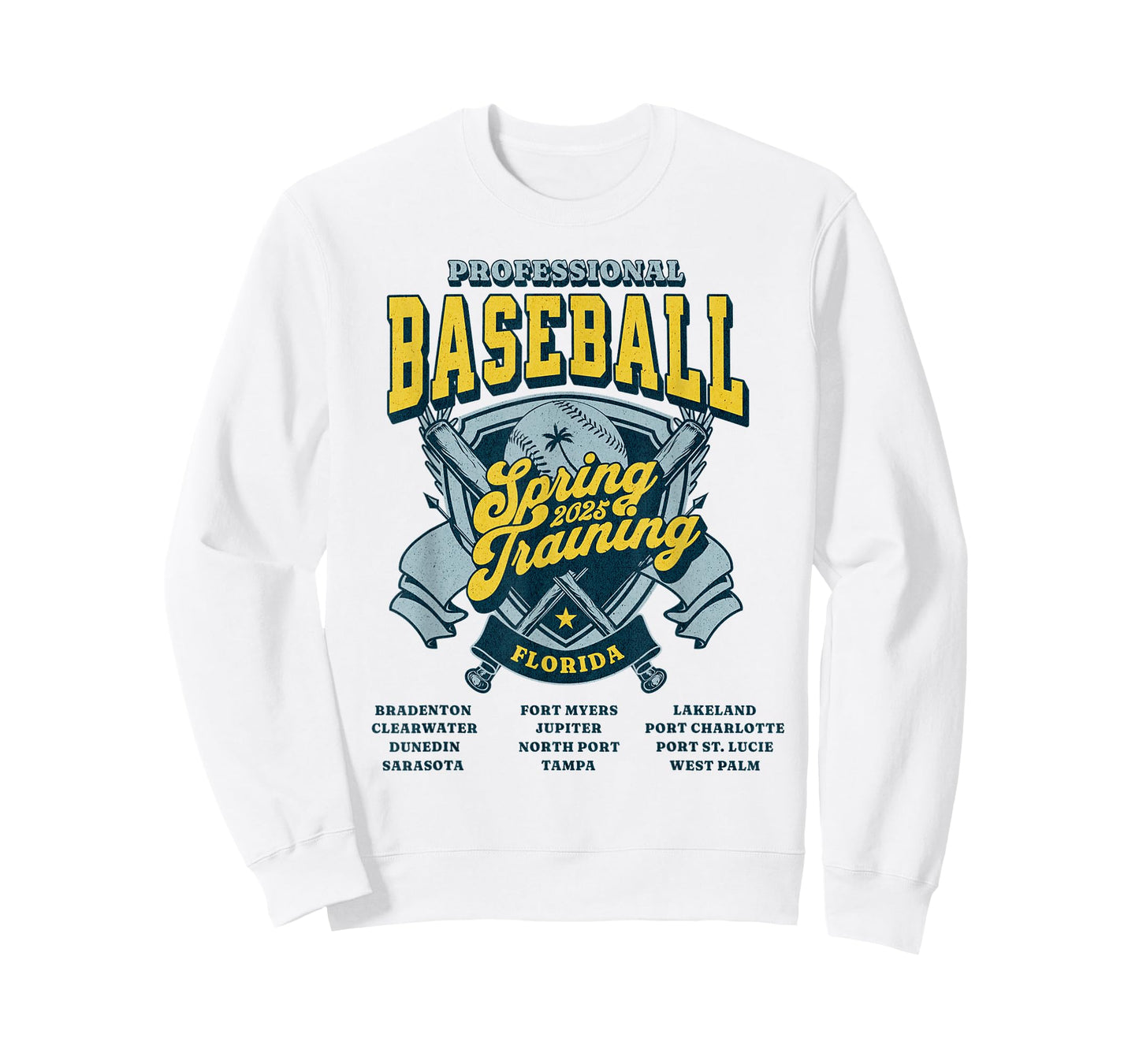 Professional Baseball Spring Training 2025 Florida Cities T-Shirt