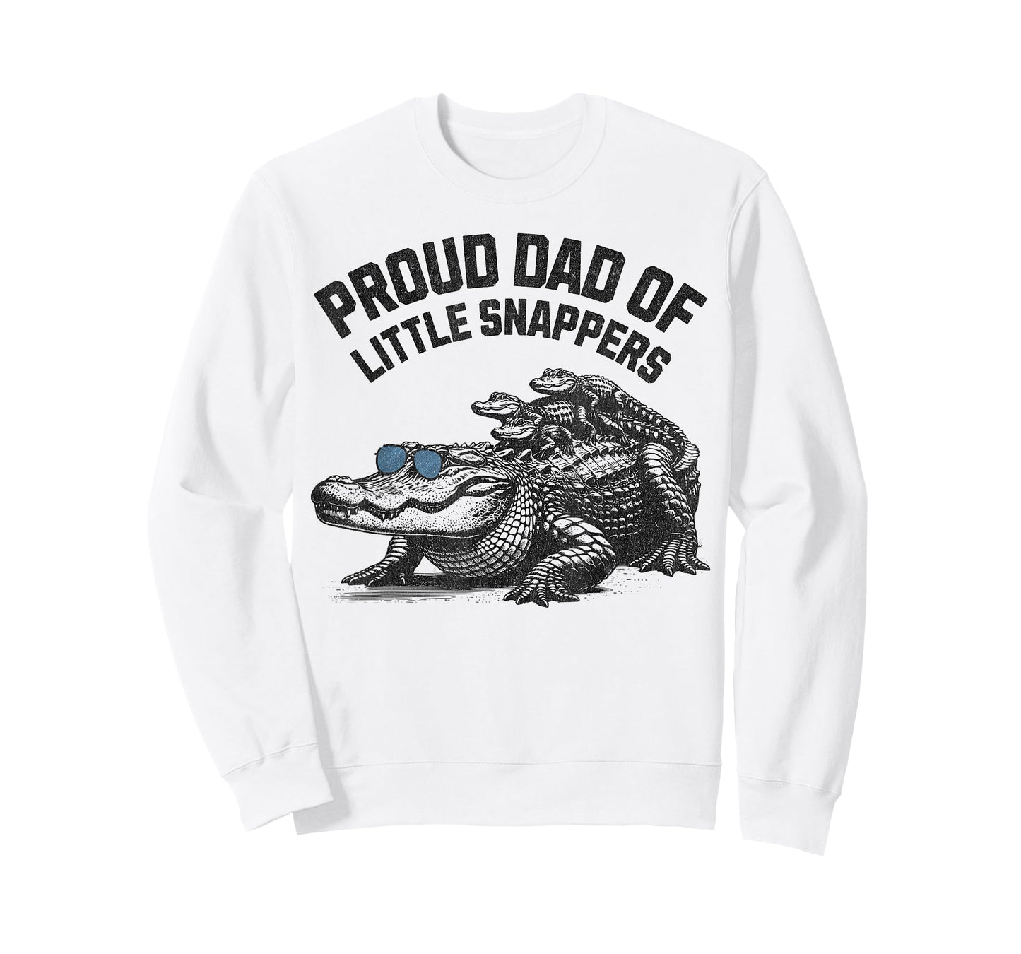 Proud Dad Of Little Snappers -Funny Daddy Alligator T-Shirt