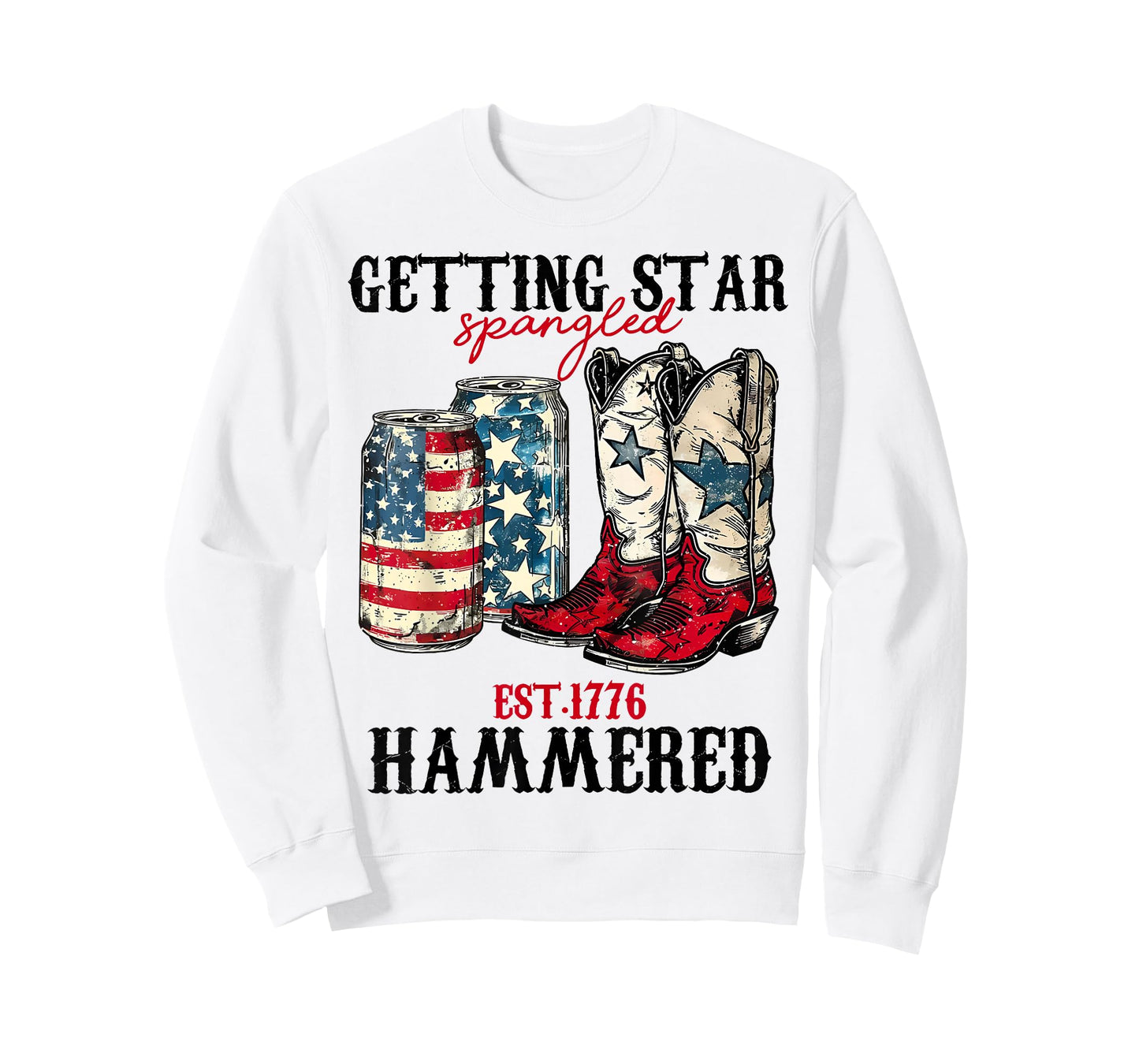 Getting Star Spangled Hammered Funny America 4th Of July T-Shirt
