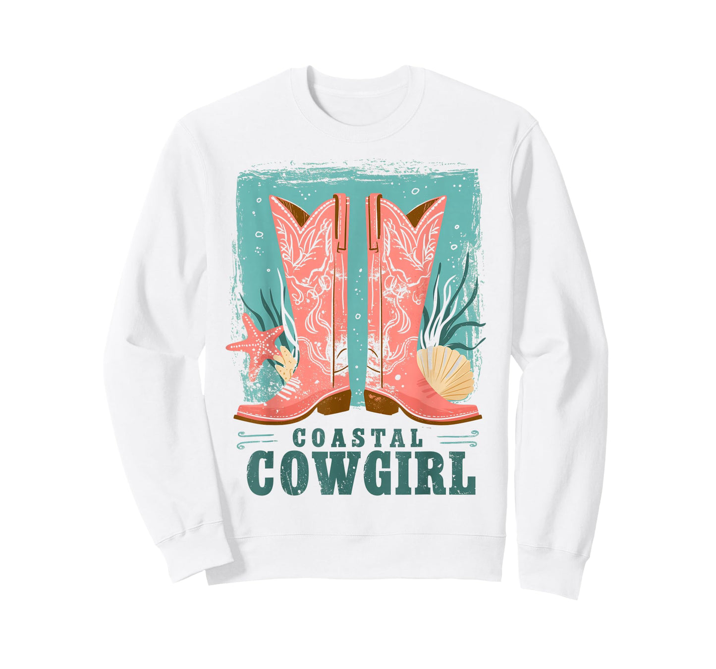 Coastal Cowgirl | Western Country Beach Surfer Girl Cowboy T-Shirt