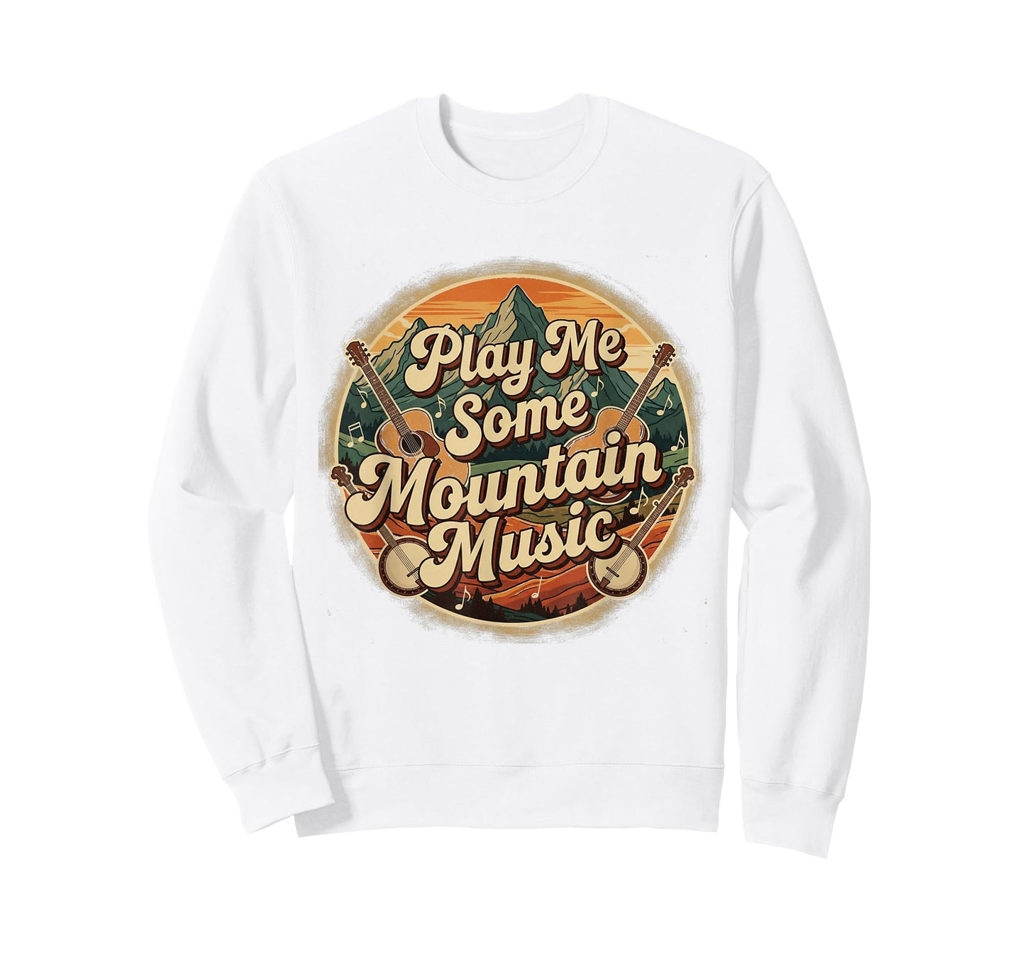 Play Me Some Mountain Music Retro Design T-Shirt