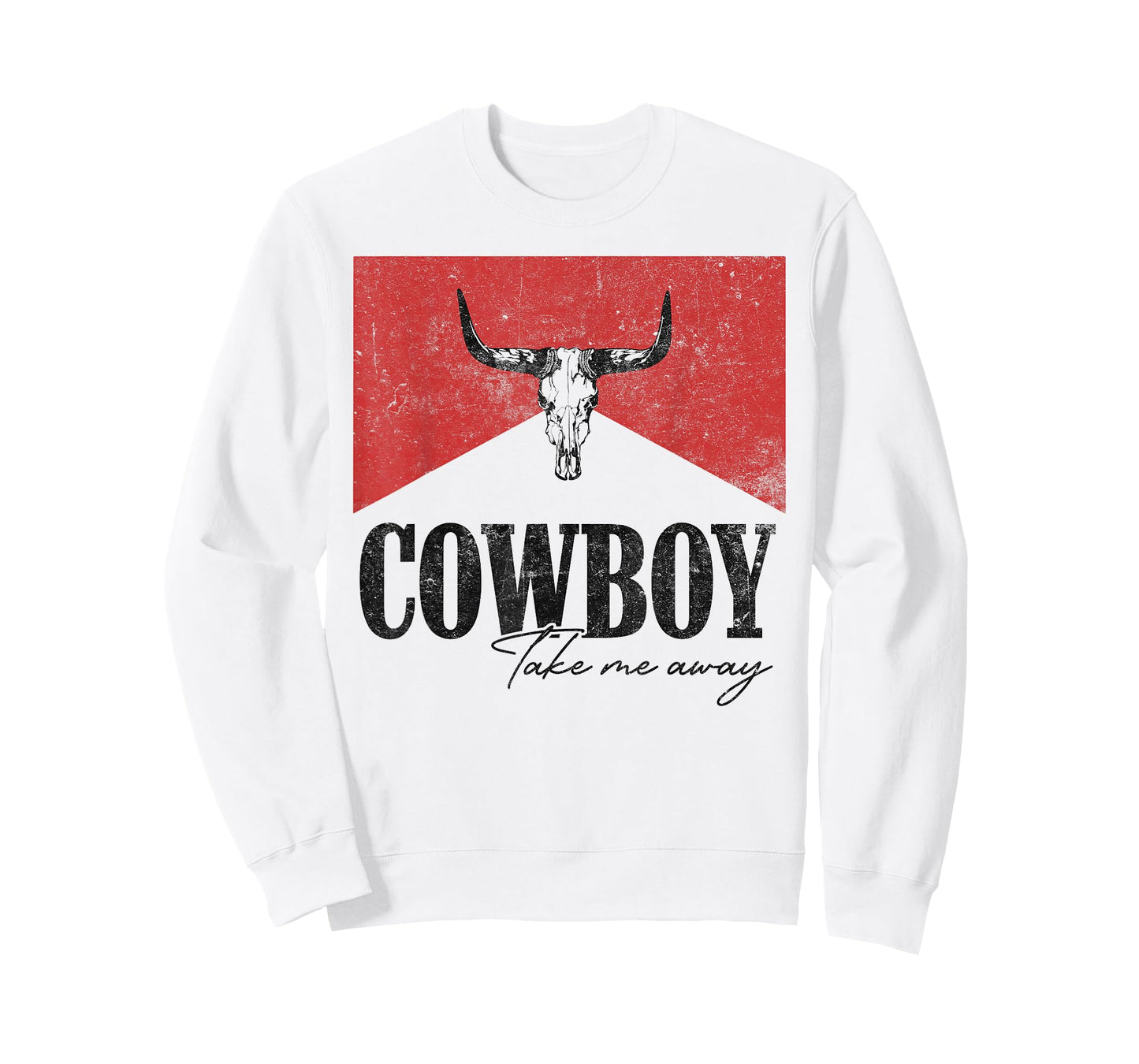 Vintage Leopard Bull Skull Cowboy Take Me Away T-Shirt