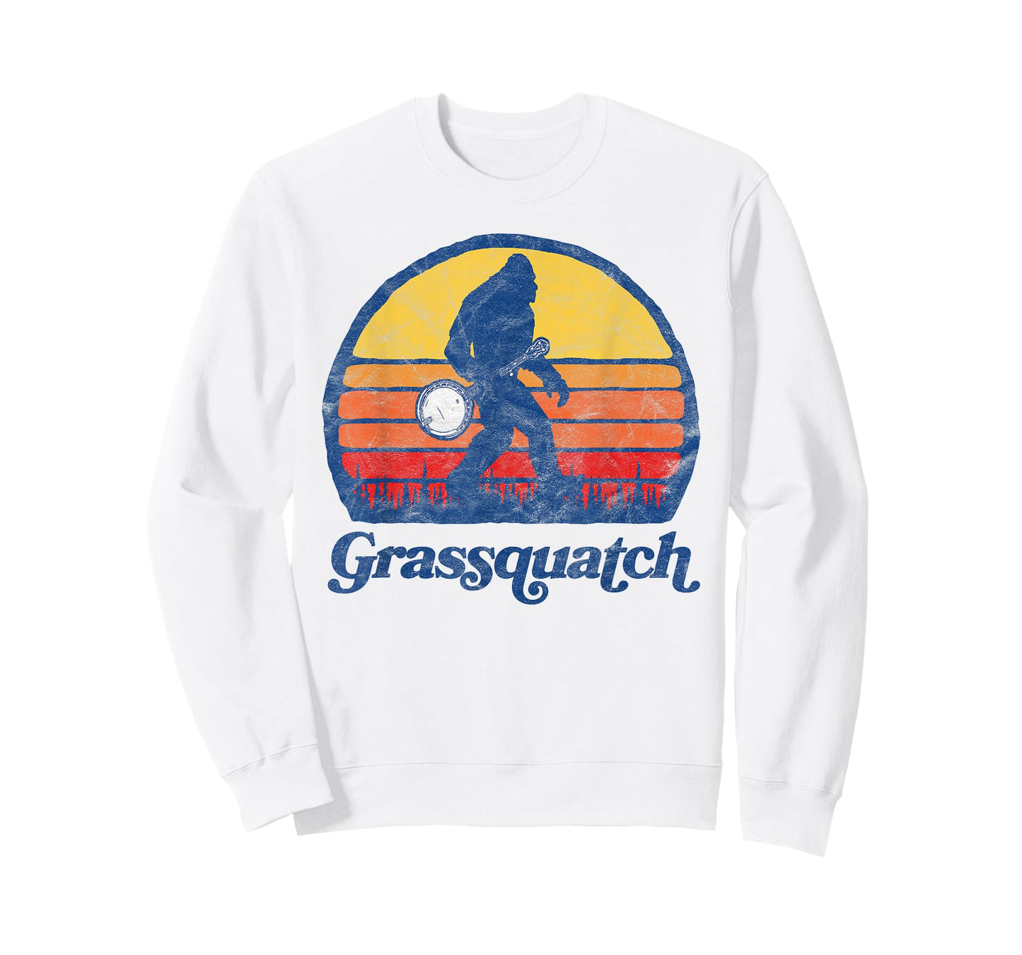 Grassquatch! Funny Bigfoot & Banjo Bluegrass Sasquatch Shirt T-Shirt