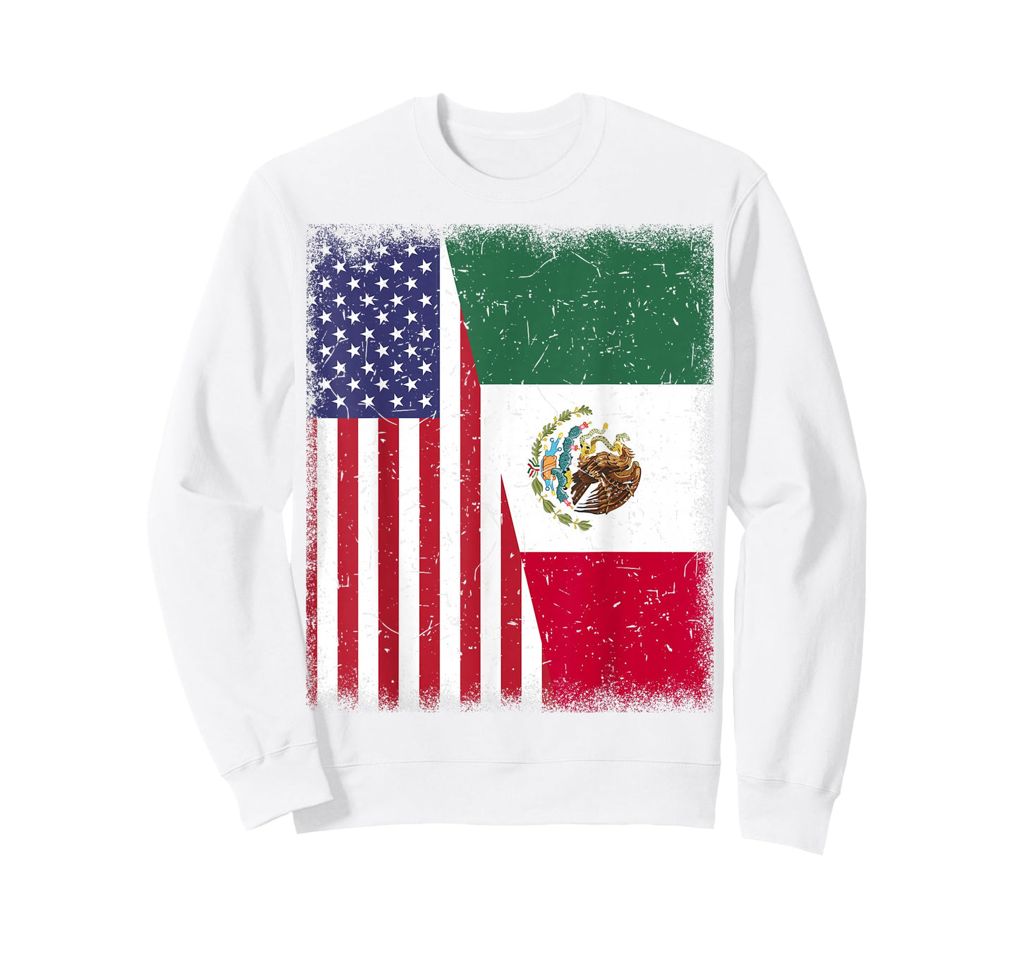Mexico Half American Flag Mexican Independence Day Men Women T-Shirt