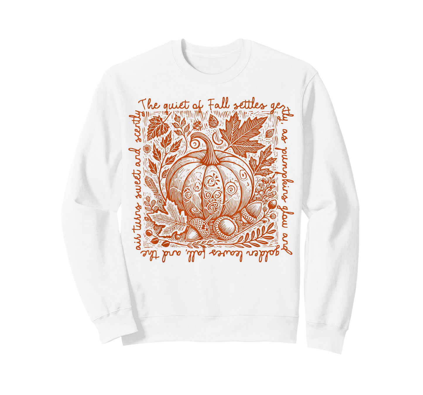 Wildflower Pumpkin Season Autumn Fall Leaves Thanksgiving T-Shirt