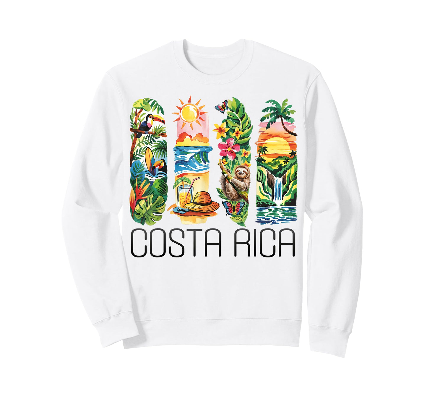 Costa Rica, Tropical Travel, Vacation, Toucan, Sloth T-Shirt