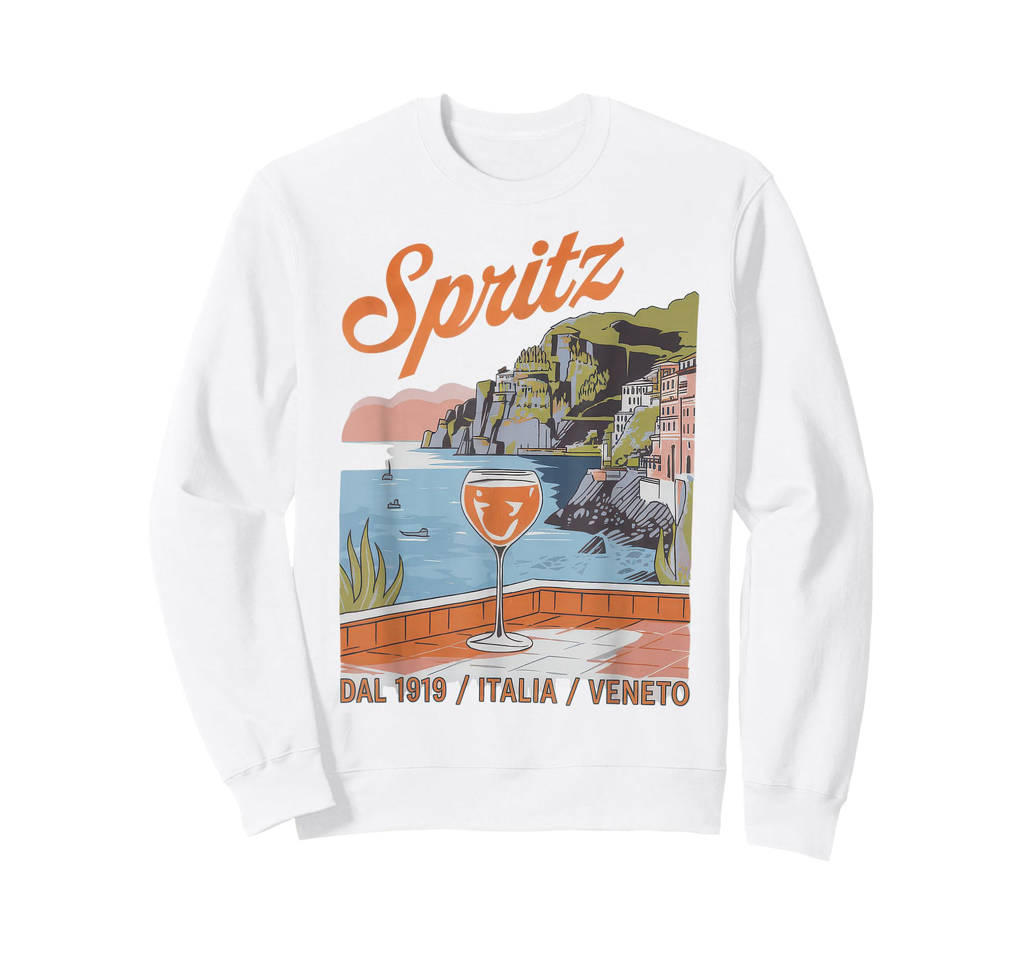 Spritz Veneto Tshirt Italia Vintage Orange Wine Cocktail T-Shirt