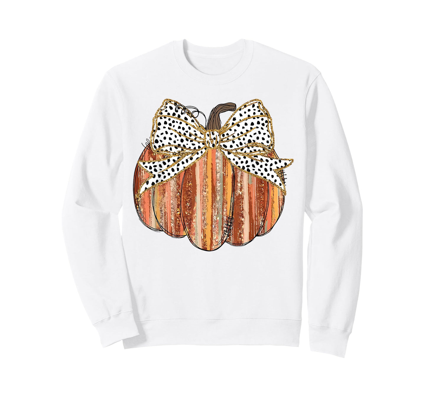 Coquette Bow Pumpkin Season Autumn Fall Leaves Thanksgiving T-Shirt