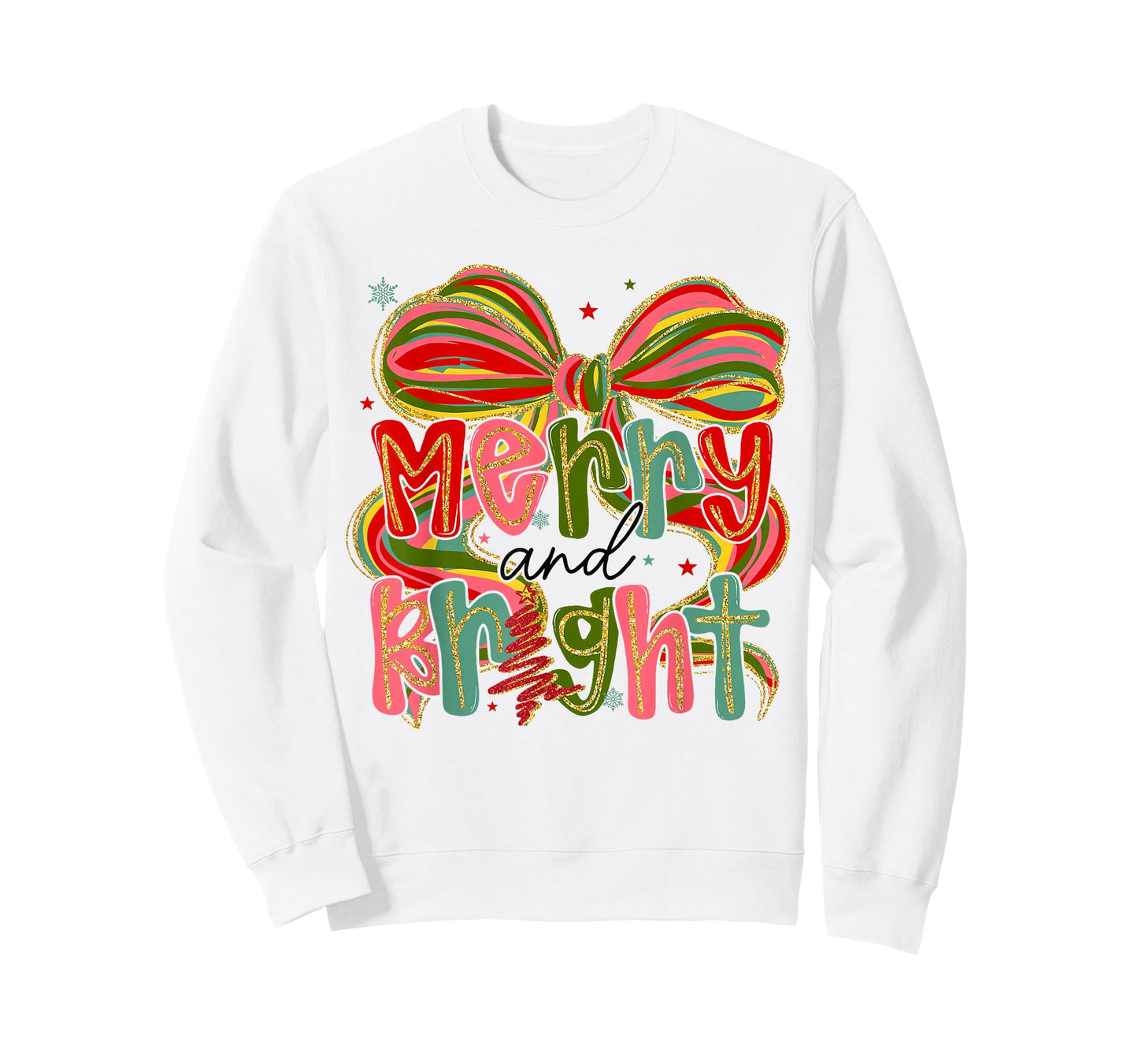 Coquette Bow Merry Christmas Preppy Xmas Pajamas Women Kids T-Shirt