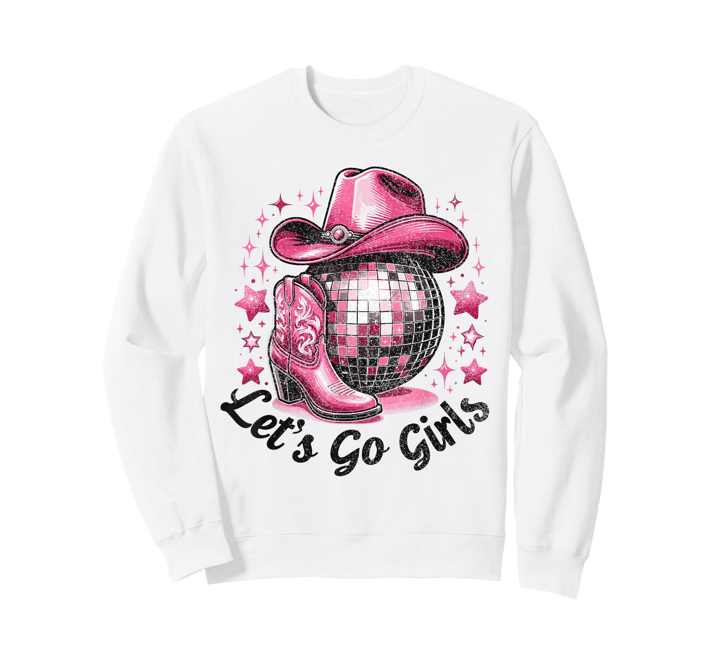 Cowgirl Disco Outfit Rodeo Bachelorette Party Let's Go Girls T-Shirt